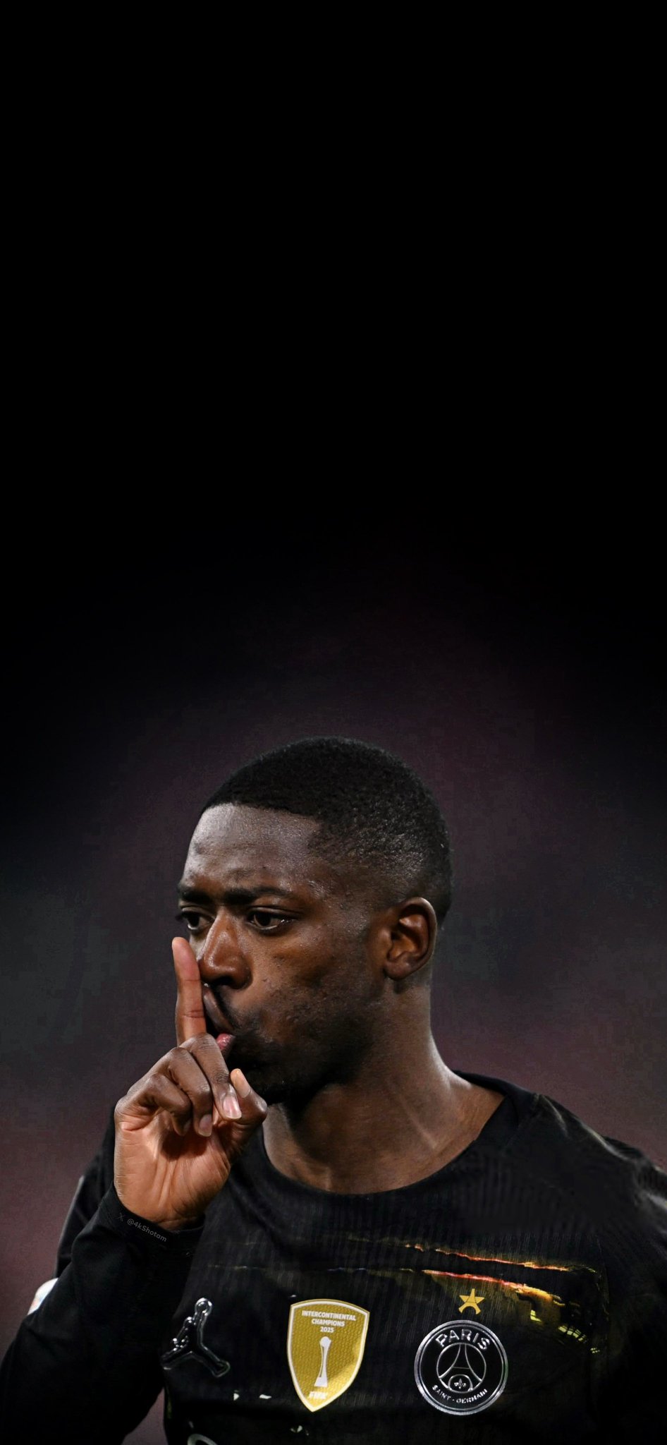 4k Dembele UCL Shush — 946×2048 HD wallpaper