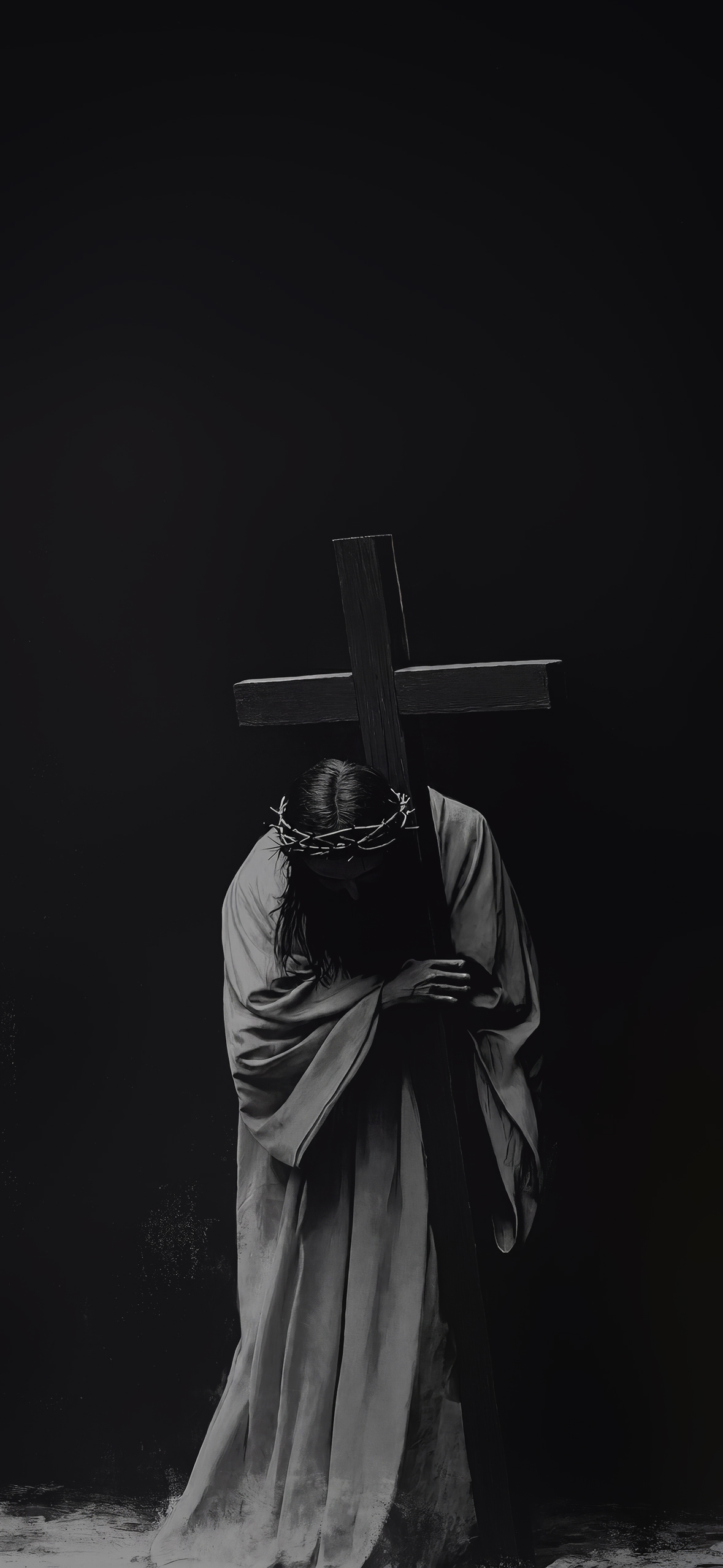 Jesus Carrying Cross Wallpaper — 1179×2556 HD wallpaper