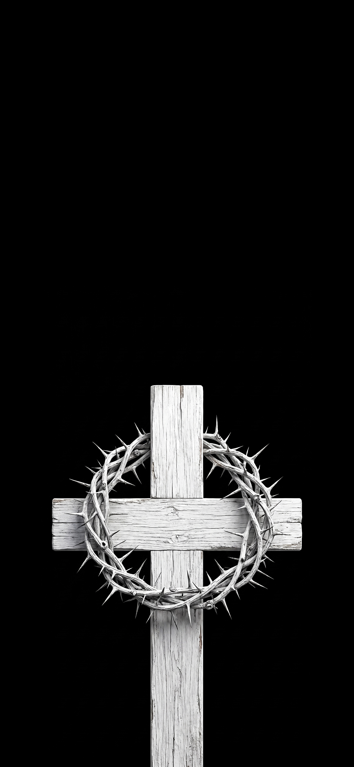 Crown of Thorns Cross Wallpaper — 1179×2556 HD wallpaper
