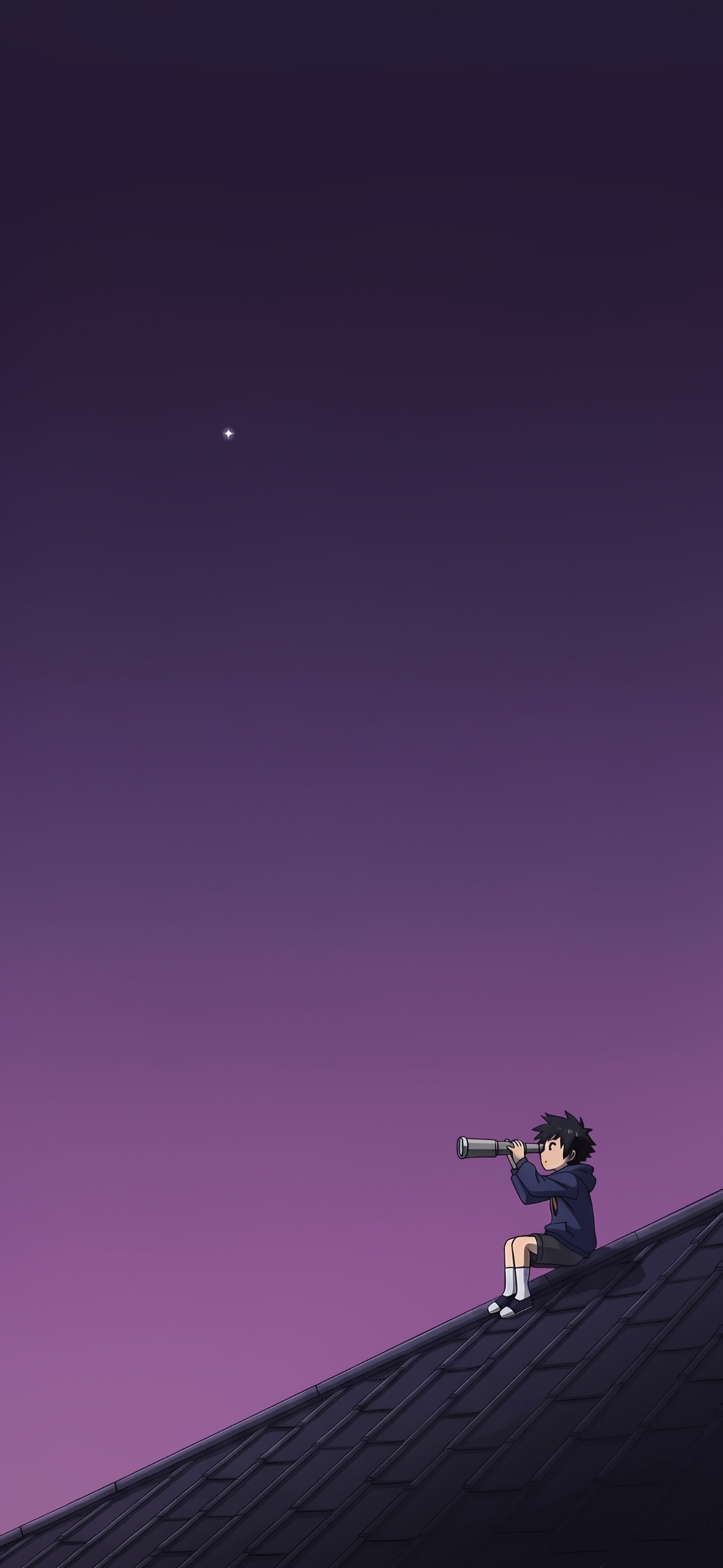 Stargazing Boy Rooftop Wallpaper Stargazing Boy Rooftop Wallpaper — 1179×2556 HD wallpaper