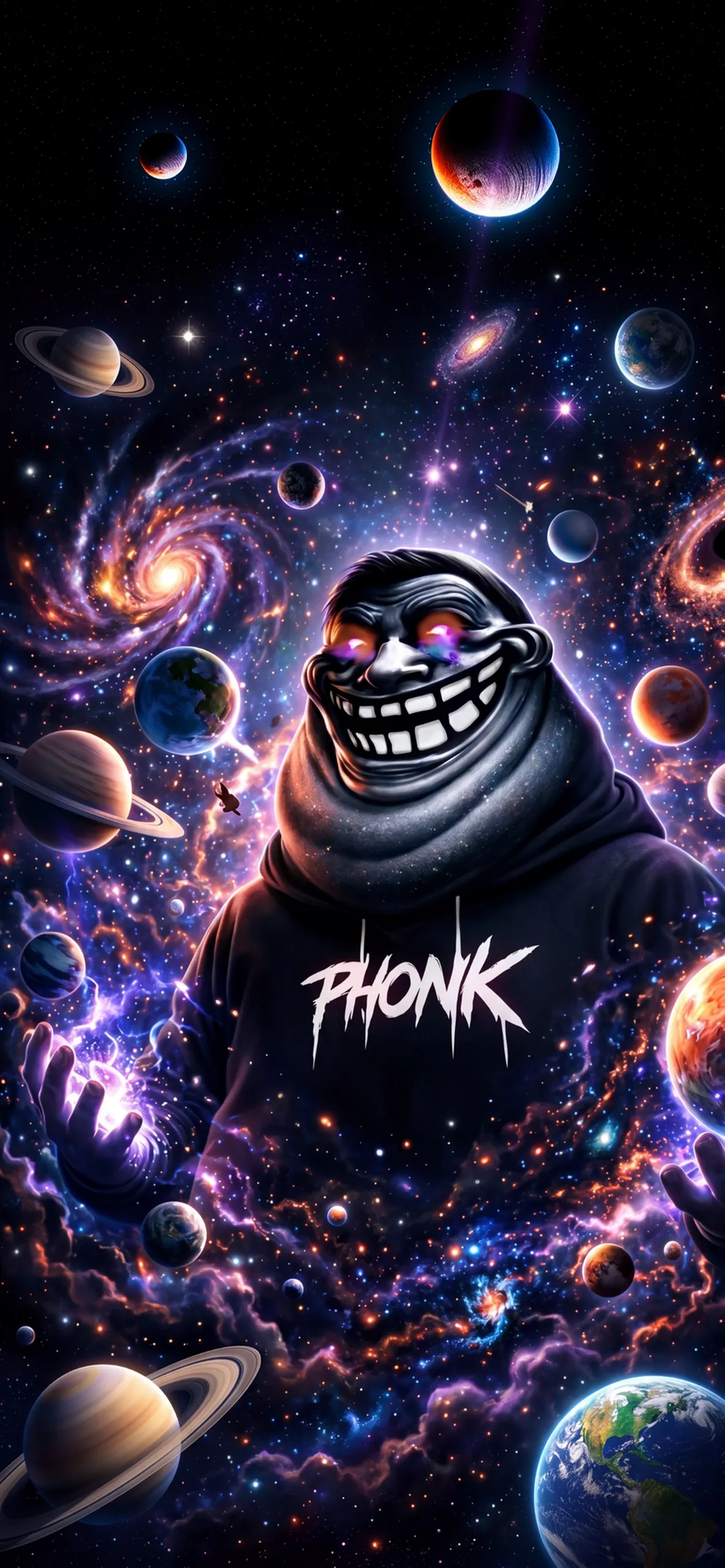 Cosmic Trollface Phonk Wallpaper Cosmic Trollface Phonk Wallpaper — 1184×2560 HD wallpaper