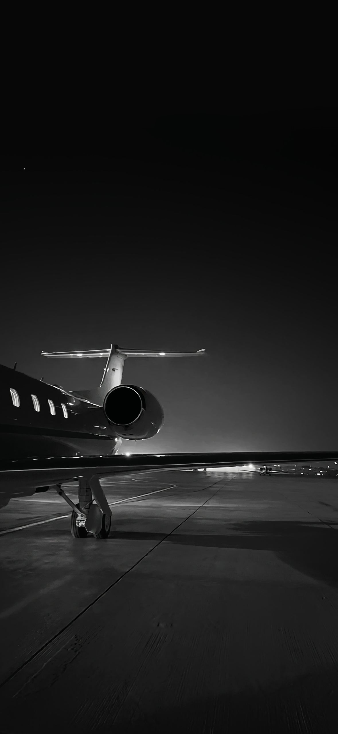 Sleek Private Jet Night Wallpaper Sleek Private Jet Night Wallpaper — 1179×2556 HD wallpaper