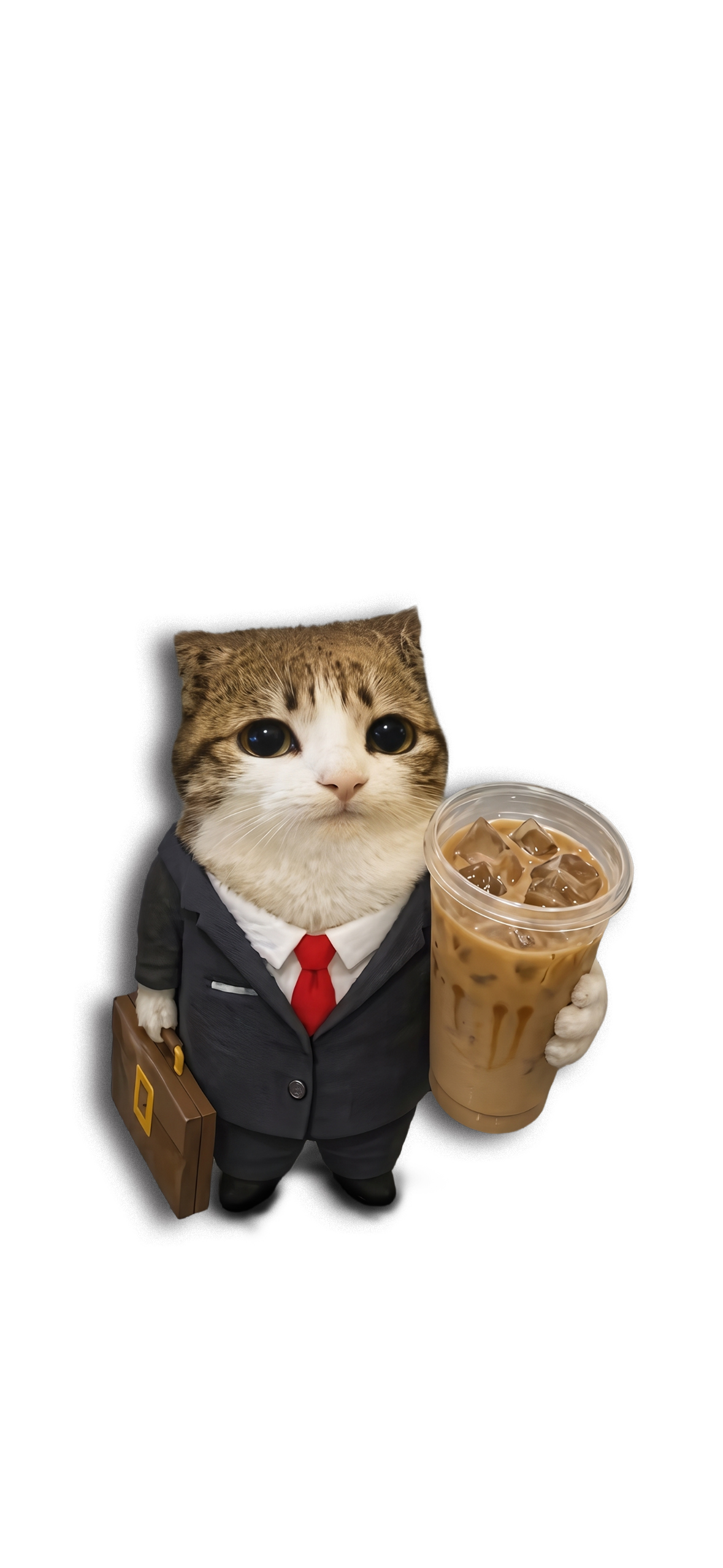 Dapper Cat Iced Coffee Wallpaper — 1179×2556 HD wallpaper