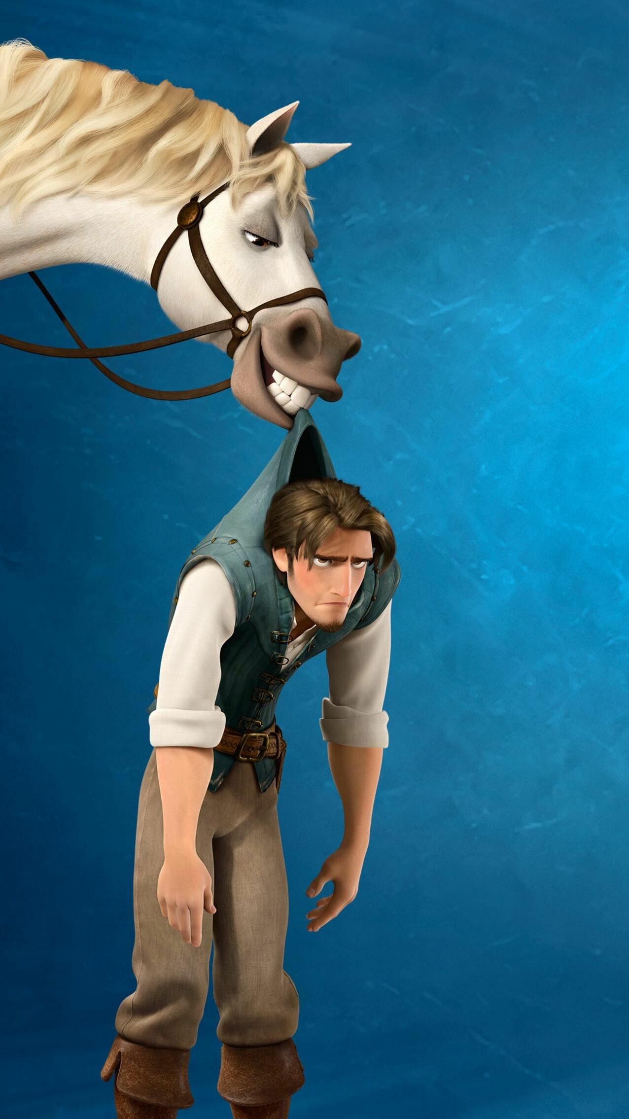 Maximus the horse, Flynn Rider, Horse grabbing collar Maximus the horse, Flynn Rider, Horse grabbing collar — 1276×2270 HD wallpaper