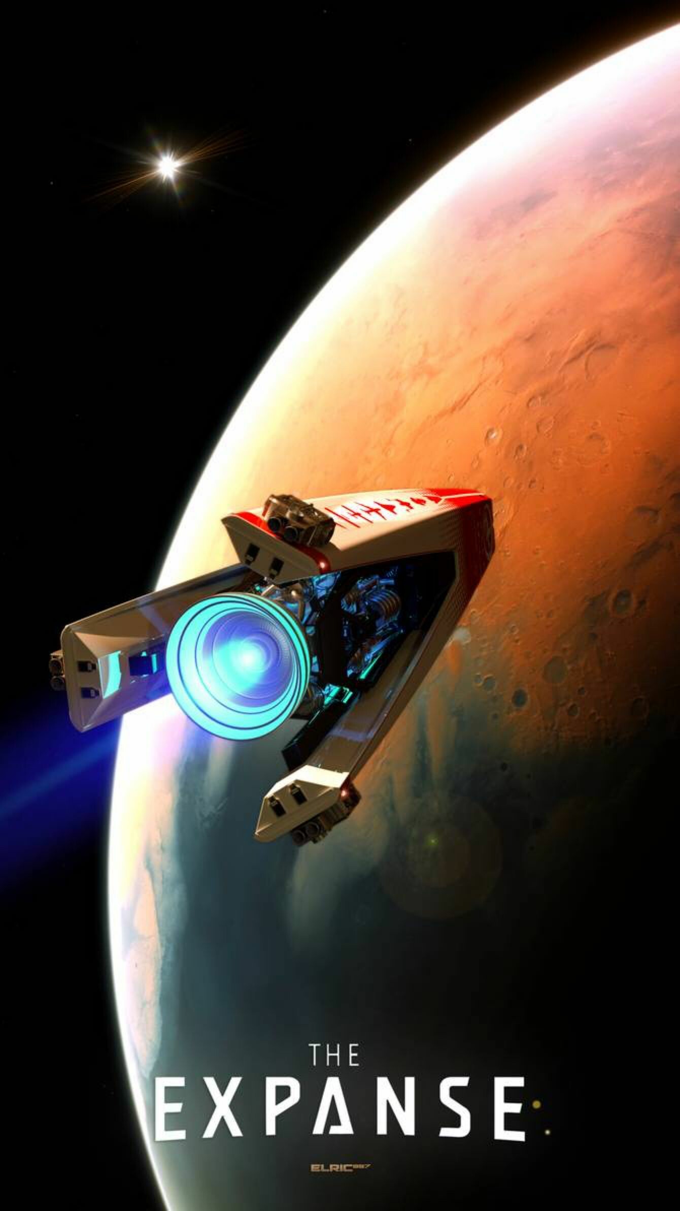 Rocinante spaceship, Planet Mars, The Expanse title Rocinante spaceship, Planet Mars, The Expanse title — 1340×2384 HD wallpaper