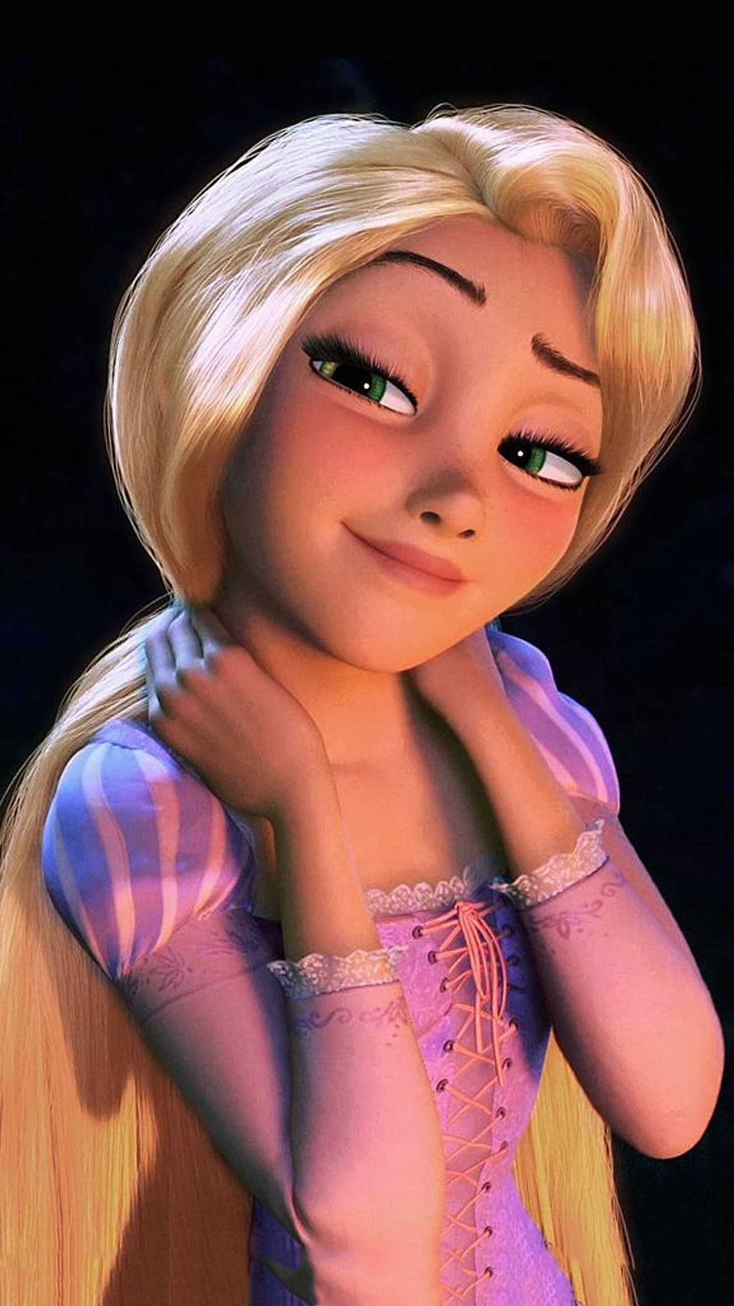Rapunzel, Long blonde hair, Pink laced dress Rapunzel, Long blonde hair, Pink laced dress — 1440×2560 HD wallpaper