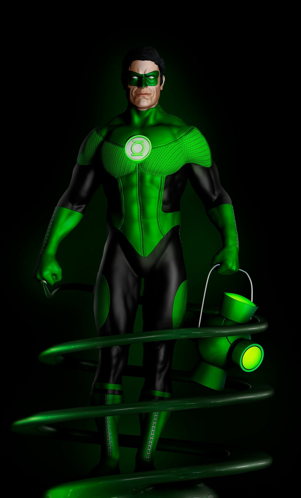 Hal Jordan Green Lantern, Glowing power battery lantern, Green energy constructs Hal Jordan Green Lantern, Glowing power battery lantern, Green energy constructs — 1280×2120 HD wallpaper