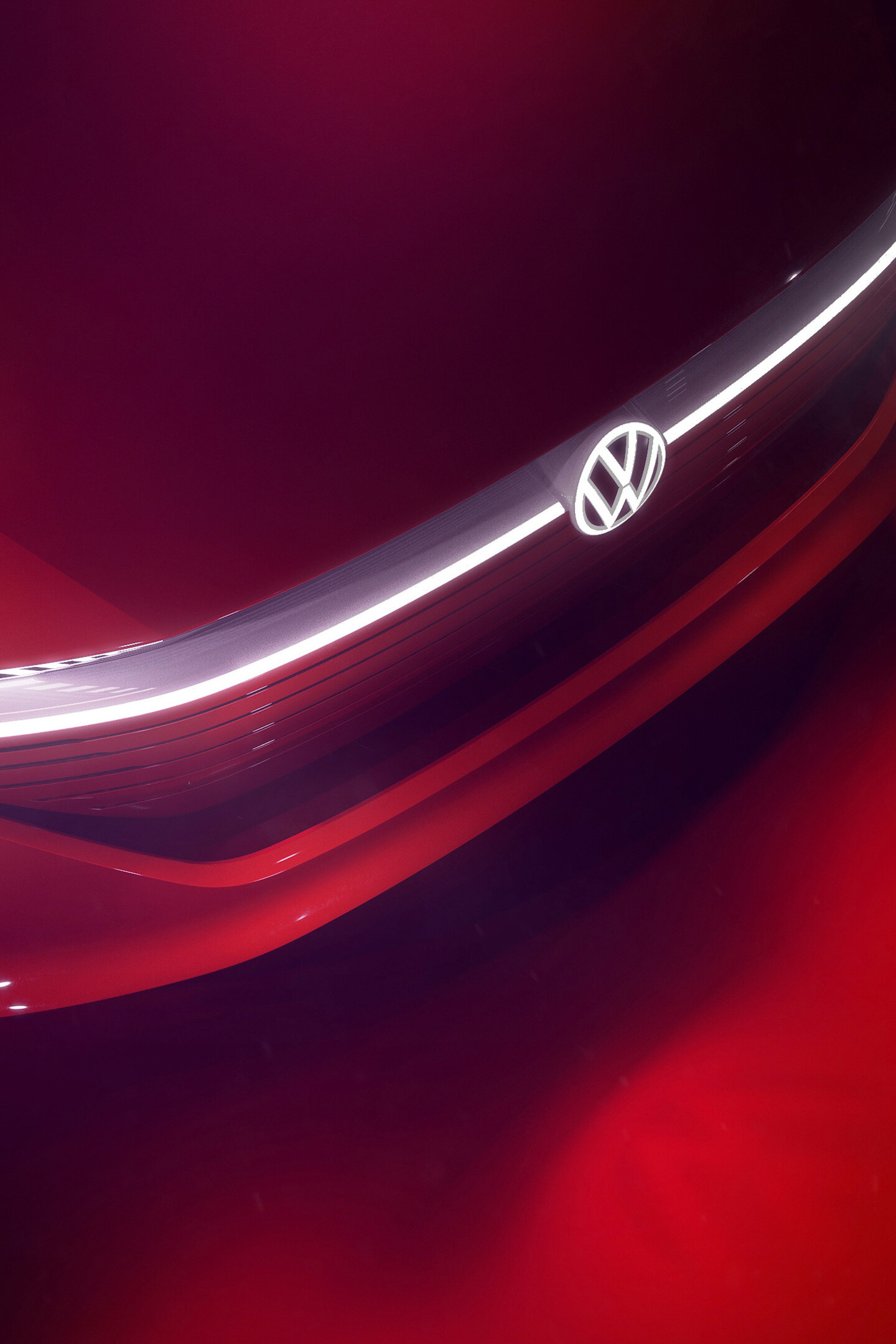 Volkswagen ID concept car, Illuminated VW logo, Red metallic front fascia Volkswagen ID concept car, Illuminated VW logo, Red metallic front fascia — 1440×2160 HD wallpaper