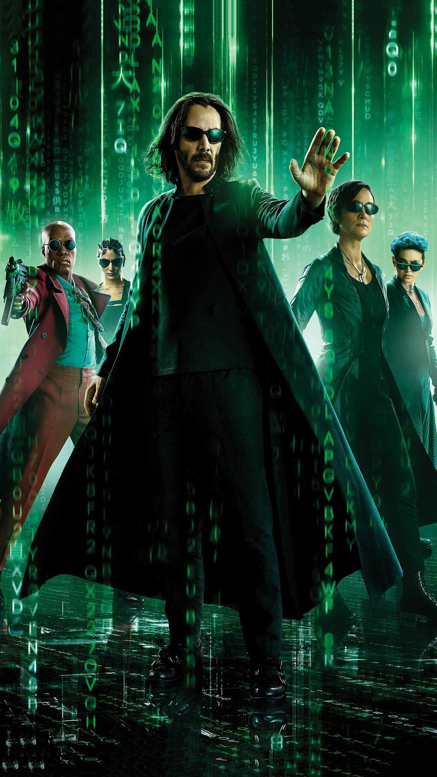 Neo Keanu Reeves, Trinity Carrie-Anne Moss, Matrix Resurrections Neo Keanu Reeves, Trinity Carrie-Anne Moss, Matrix Resurrections — 1440×2560 HD wallpaper