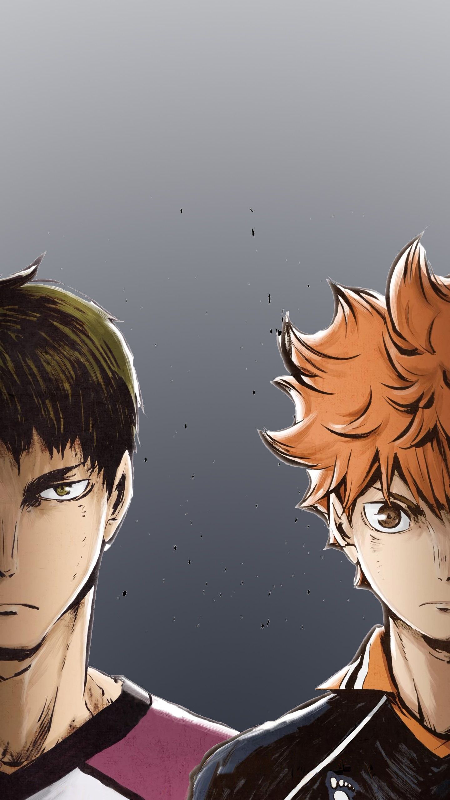 Kageyama and Hinata, Karasuno volleyball duo, Rival stare Kageyama and Hinata, Karasuno volleyball duo, Rival stare — 1440×2560 HD wallpaper