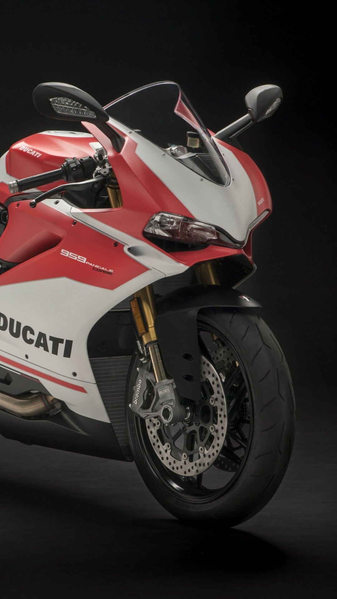 Ducati 959 Panigale, Brembo front brake, Red white fairing Ducati 959 Panigale, Brembo front brake, Red white fairing — 1080×1920 HD wallpaper
