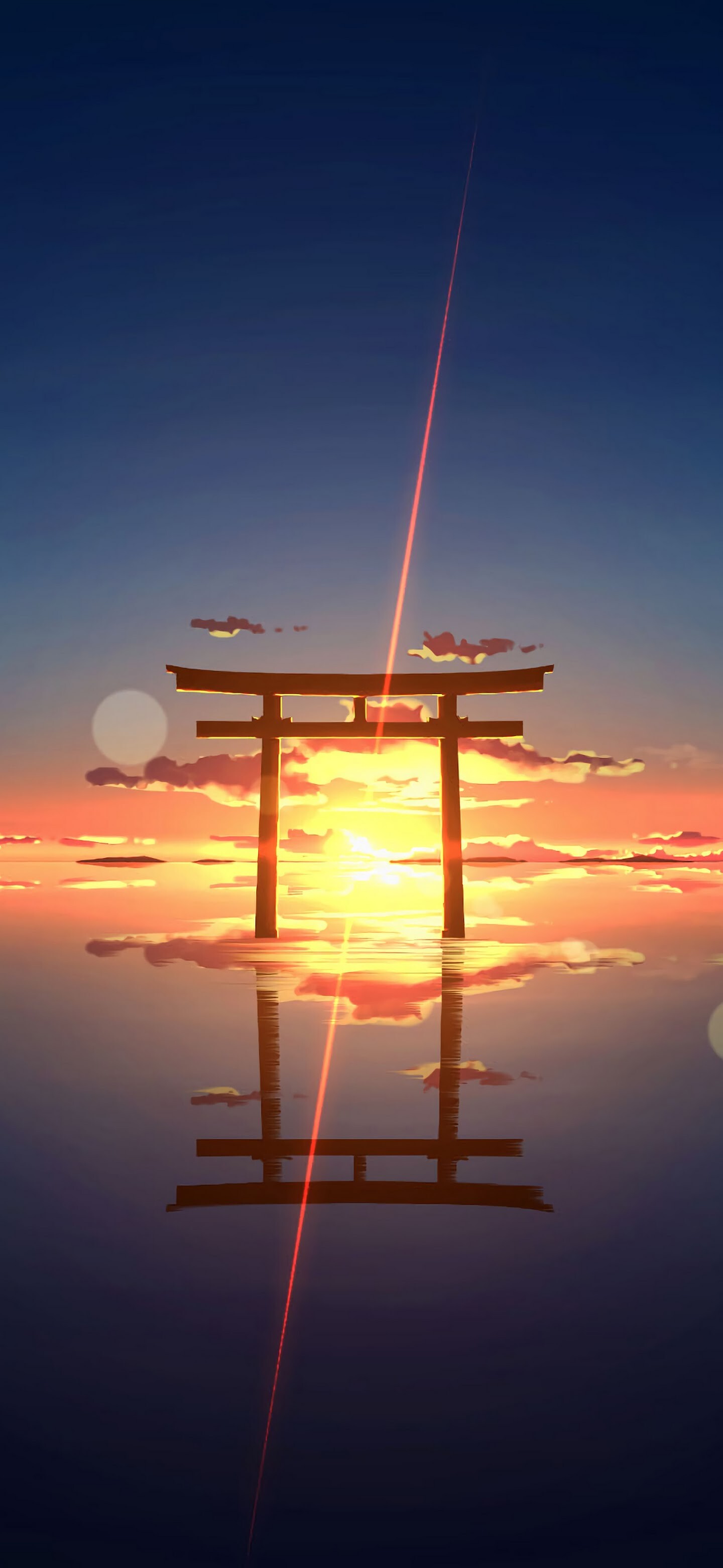 Torii shrine, Sunsets Wallpaper, HD Phone Torii shrine, Sunsets Wallpaper, HD Phone — 1440×3120 HD wallpaper