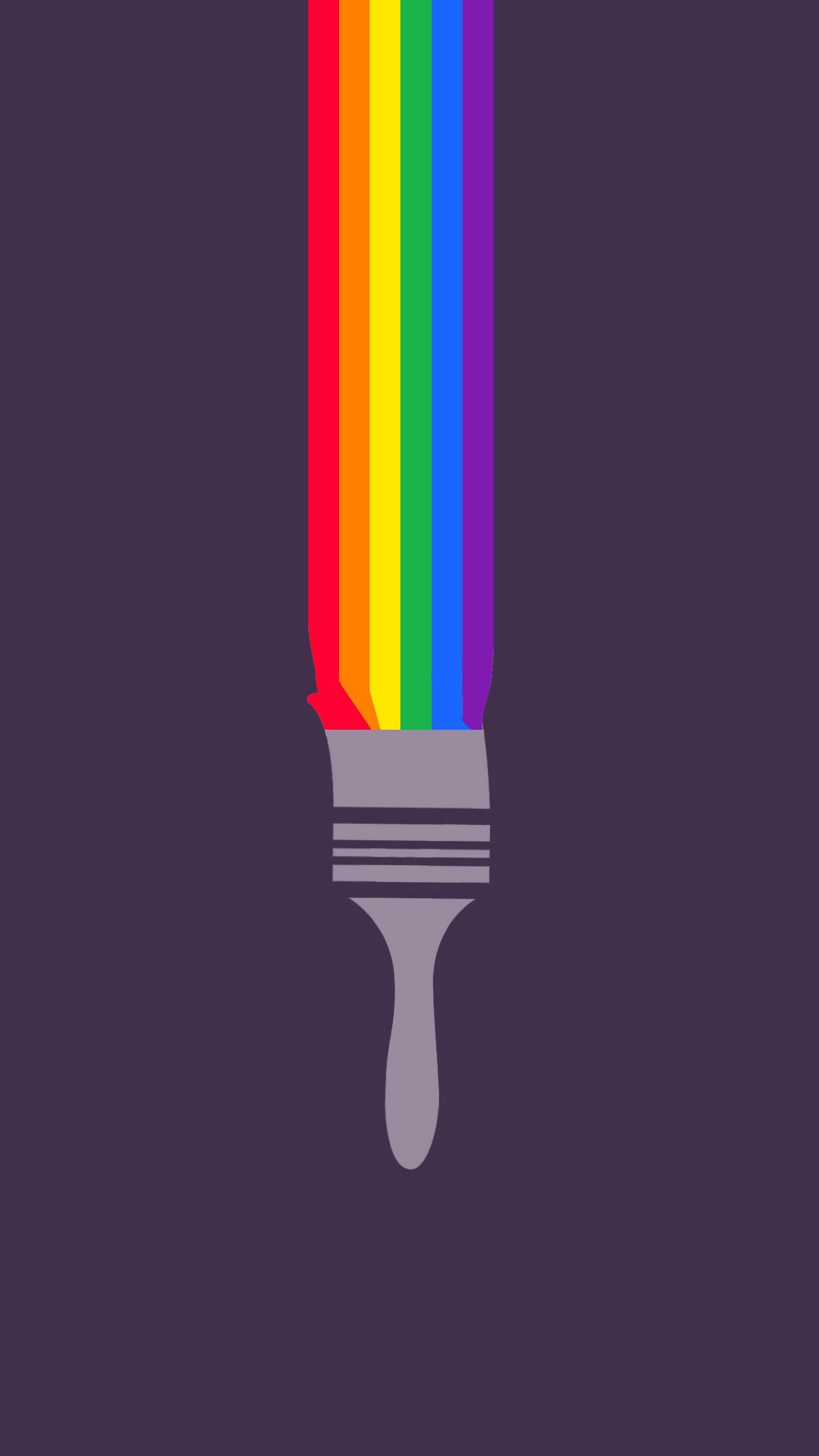 Rainbow paint stripes, Minimalist paintbrush, Purple background Rainbow paint stripes, Minimalist paintbrush, Purple background — 1440×2560 HD wallpaper