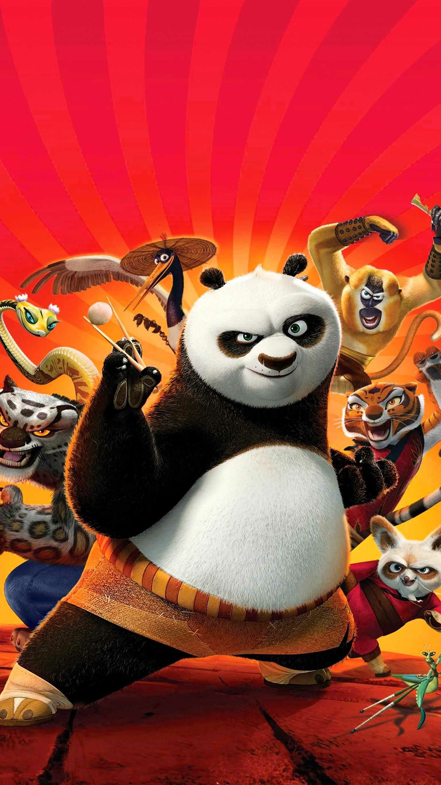 Po Kung Fu Panda, Furious Five, Master Shifu, Red sunburst backdrop Po Kung Fu Panda, Furious Five, Master Shifu, Red sunburst backdrop — 1536×2732 HD wallpaper