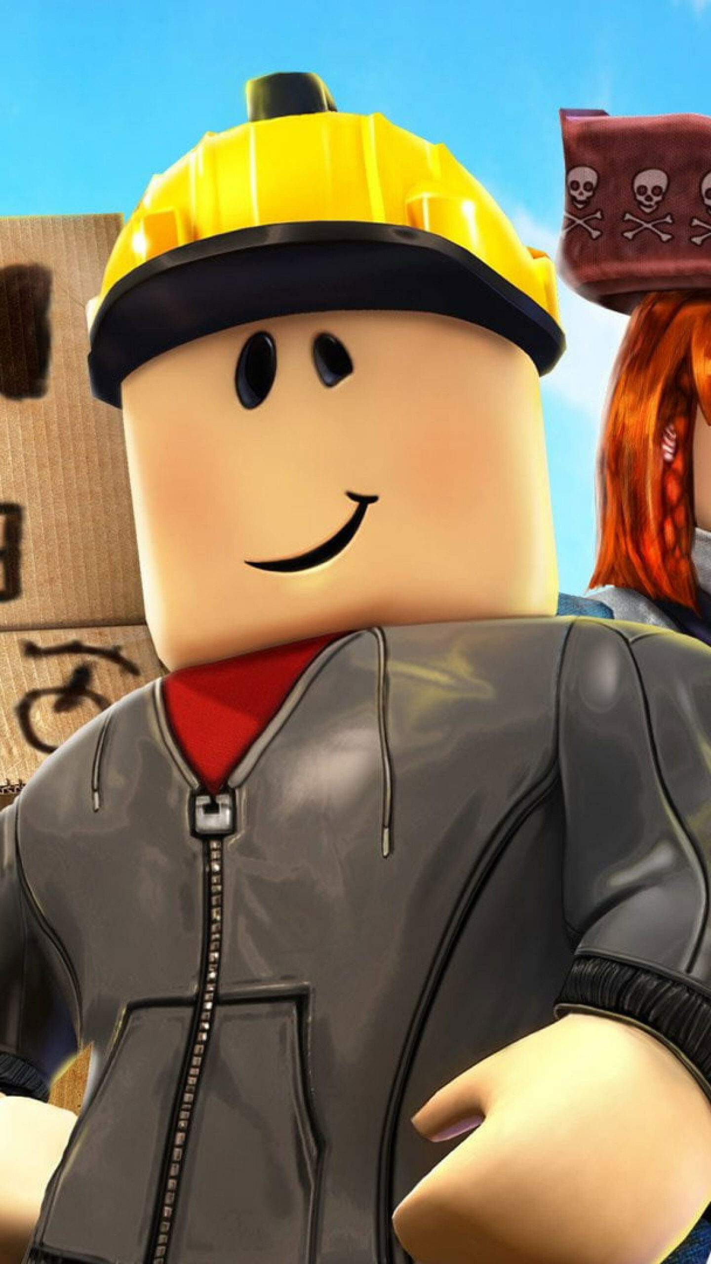 Roblox Builderman, Pirate bandana avatar, Yellow hard hat Roblox Builderman, Pirate bandana avatar, Yellow hard hat — 1440×2560 HD wallpaper