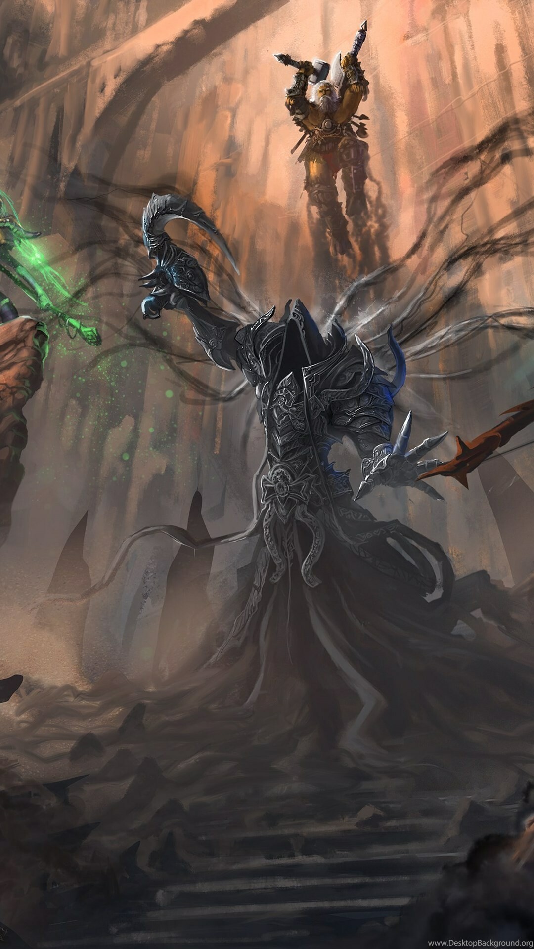 Malthael Reaper of Souls, Diablo III angel, Green glowing scythe Malthael Reaper of Souls, Diablo III angel, Green glowing scythe — 1080×1920 HD wallpaper