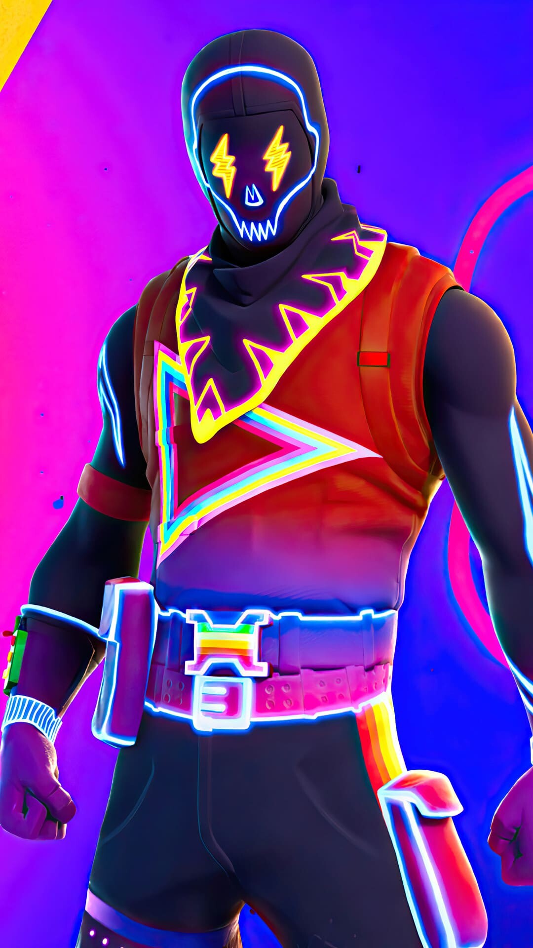 Big Mouth skin, Neon lightning eyes, Glowing teeth bandana Big Mouth skin, Neon lightning eyes, Glowing teeth bandana — 1080×1920 HD wallpaper