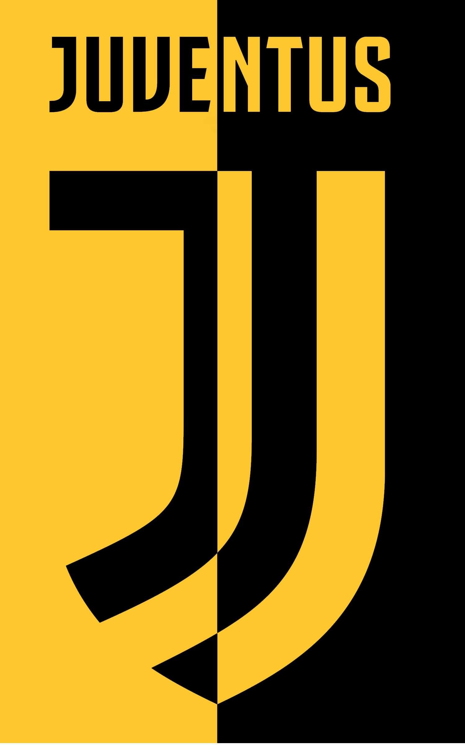 Juventus FC logo, JUVENTUS wordmark, Black yellow split Juventus FC logo, JUVENTUS wordmark, Black yellow split — 1500×2400 HD wallpaper