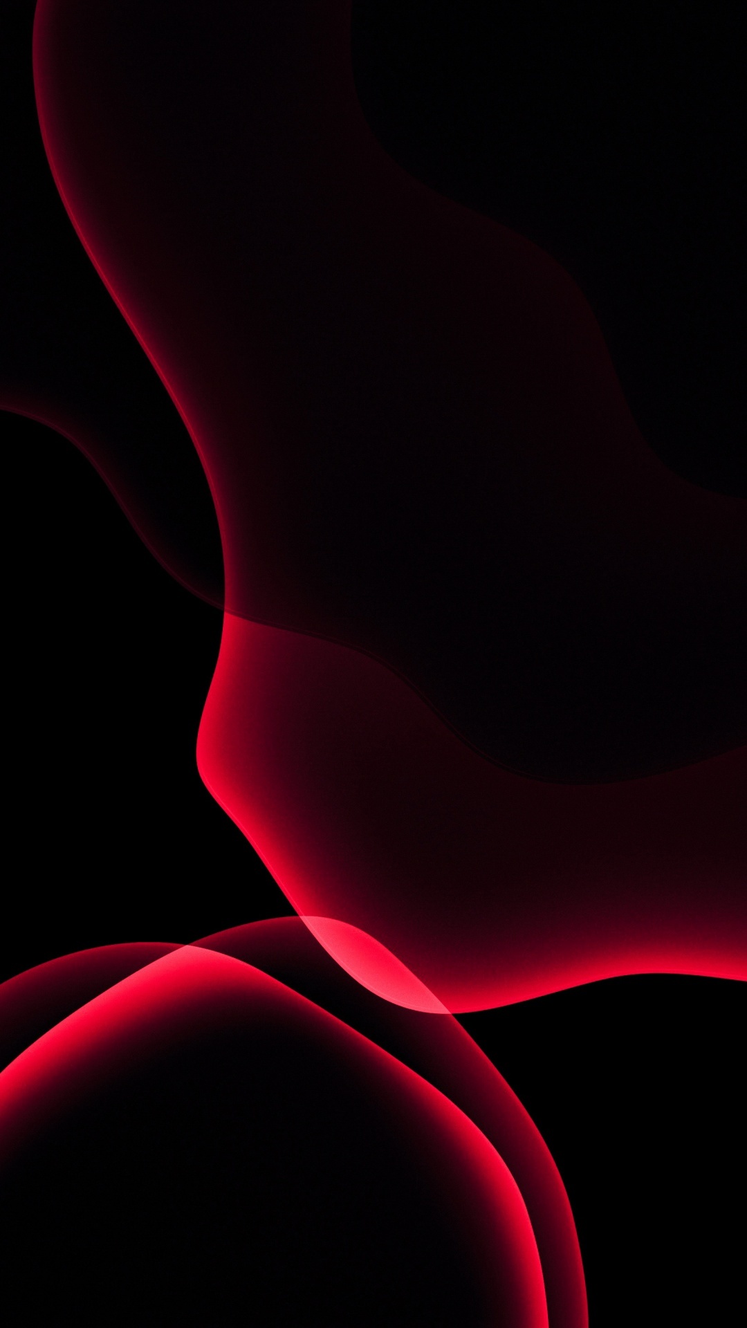 Red fluid shapes, IOS 13 style, Dark abstract curves Red fluid shapes, IOS 13 style, Dark abstract curves — 1080×1920 HD wallpaper