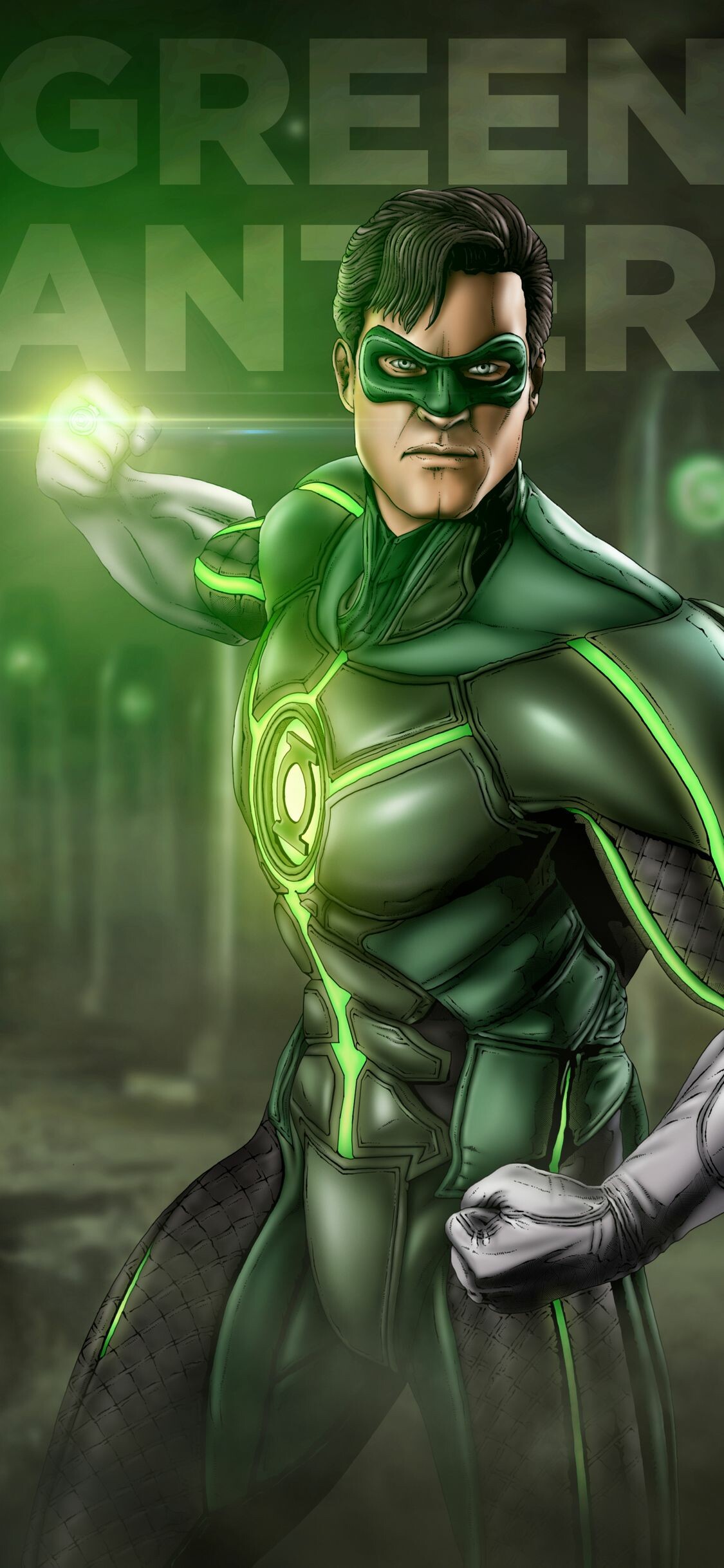 Hal Jordan Green Lantern, Glowing power ring, GREEN LANTERN text Hal Jordan Green Lantern, Glowing power ring, GREEN LANTERN text — 1125×2436 HD wallpaper