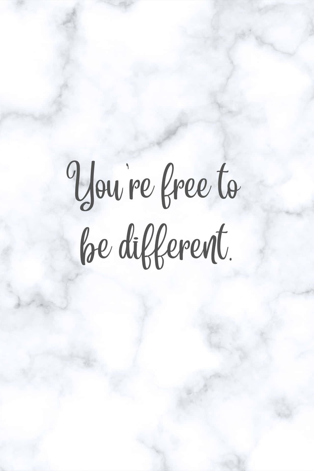 You're Free To Be Different, White grey marble texture, Calligraphy script You're Free To Be Different, White grey marble texture, Calligraphy script — 1280×1920 HD wallpaper