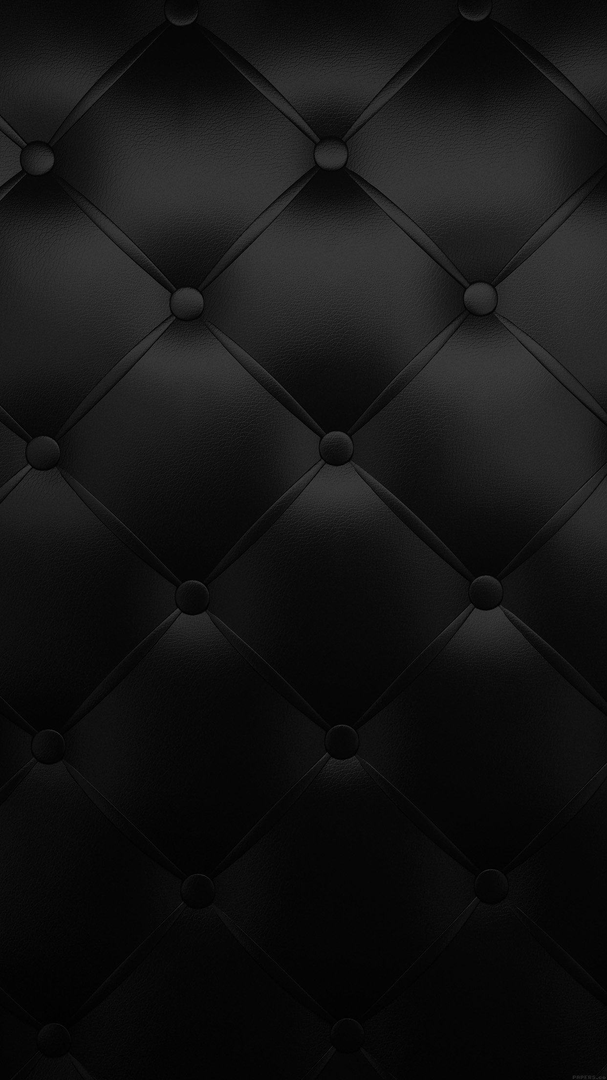Black tufted leather, Button upholstery pattern, Matte finish Black tufted leather, Button upholstery pattern, Matte finish — 1242×2208 HD wallpaper
