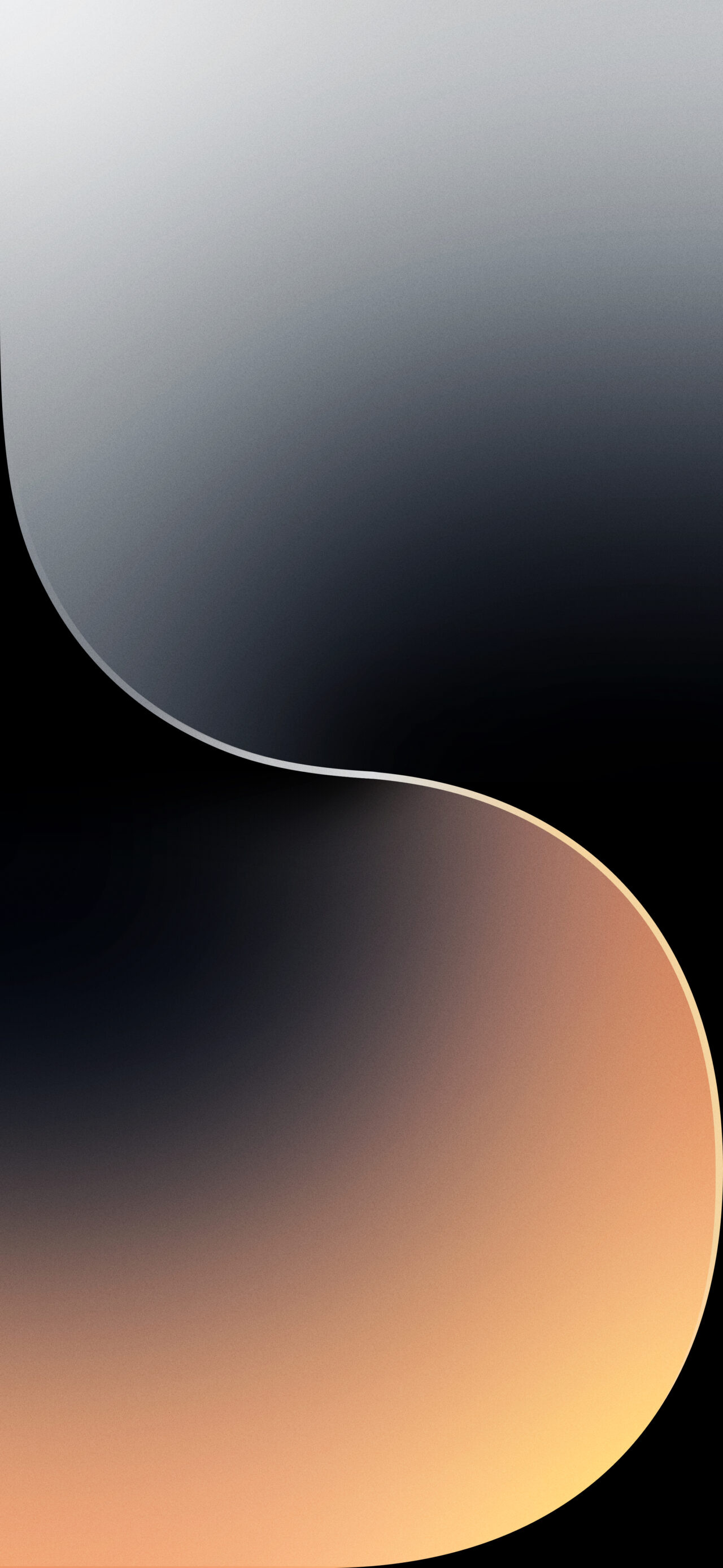 Abstract gradient wave, Silver amber curve, Dark tones Abstract gradient wave, Silver amber curve, Dark tones — 1280×2780 HD wallpaper