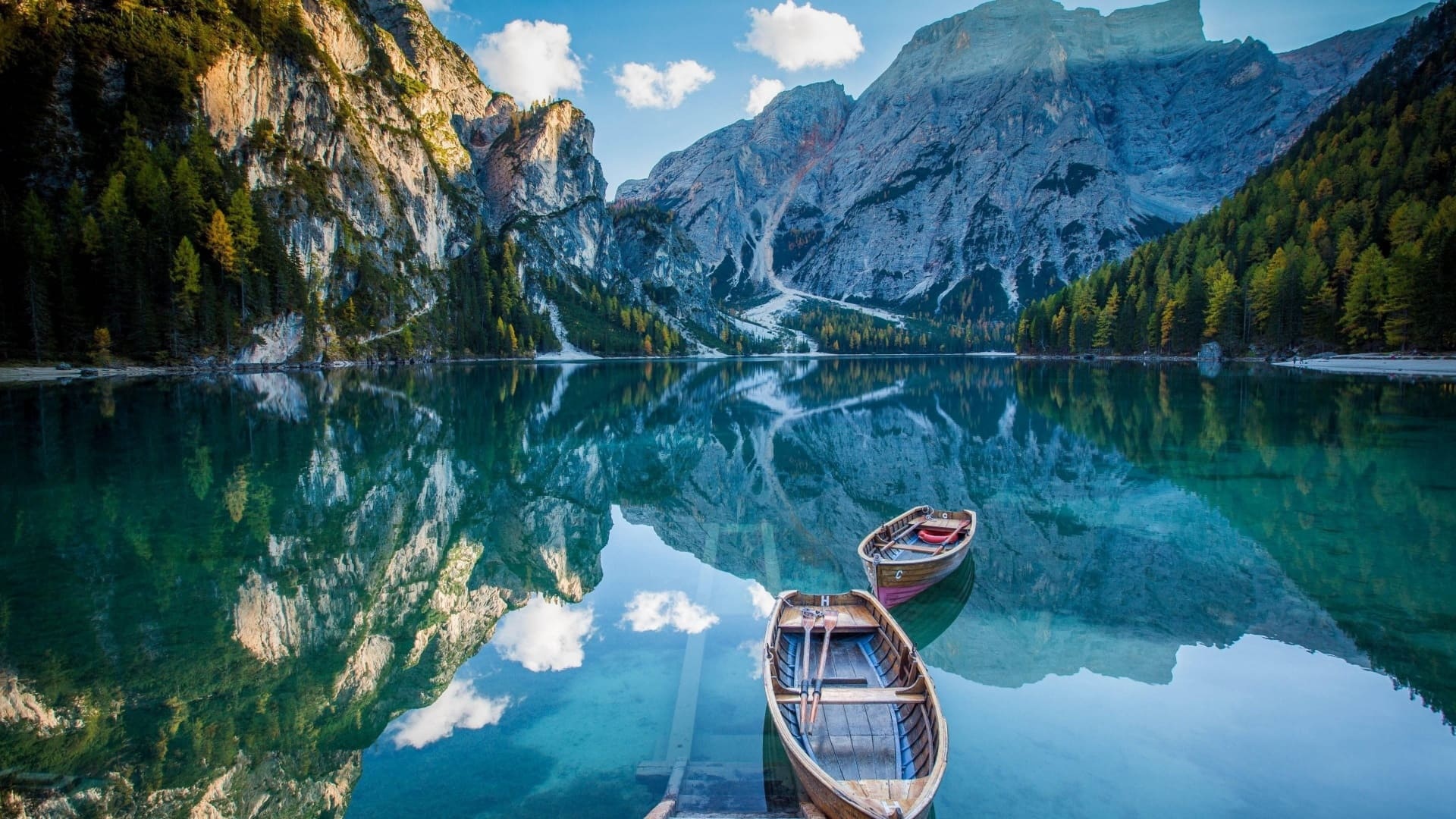 Lake Braies, Landscapes Wallpaper, Full HD Desktop — 1920×1080 mobile wallpaper