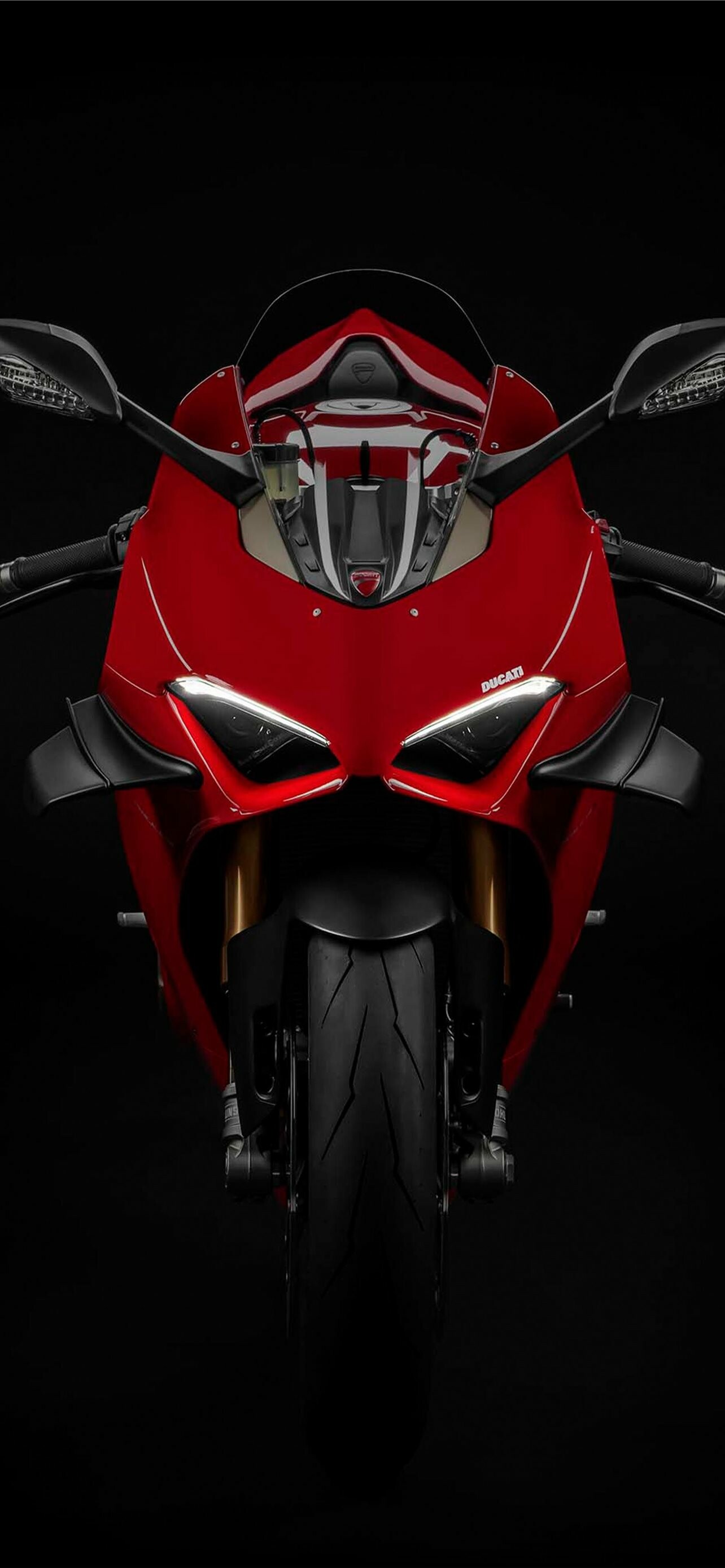 Ducati Panigale V4, Red superbike front, LED headlights fairing Ducati Panigale V4, Red superbike front, LED headlights fairing — 1284×2778 HD wallpaper