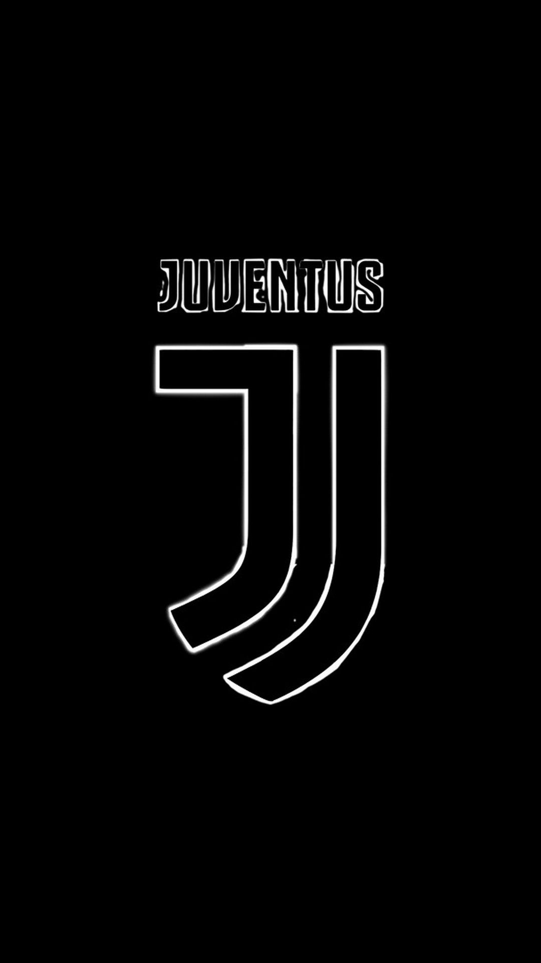 Juventus FC logo, JUVENTUS wordmark, Black minimalist outline Juventus FC logo, JUVENTUS wordmark, Black minimalist outline — 1080×1920 HD wallpaper