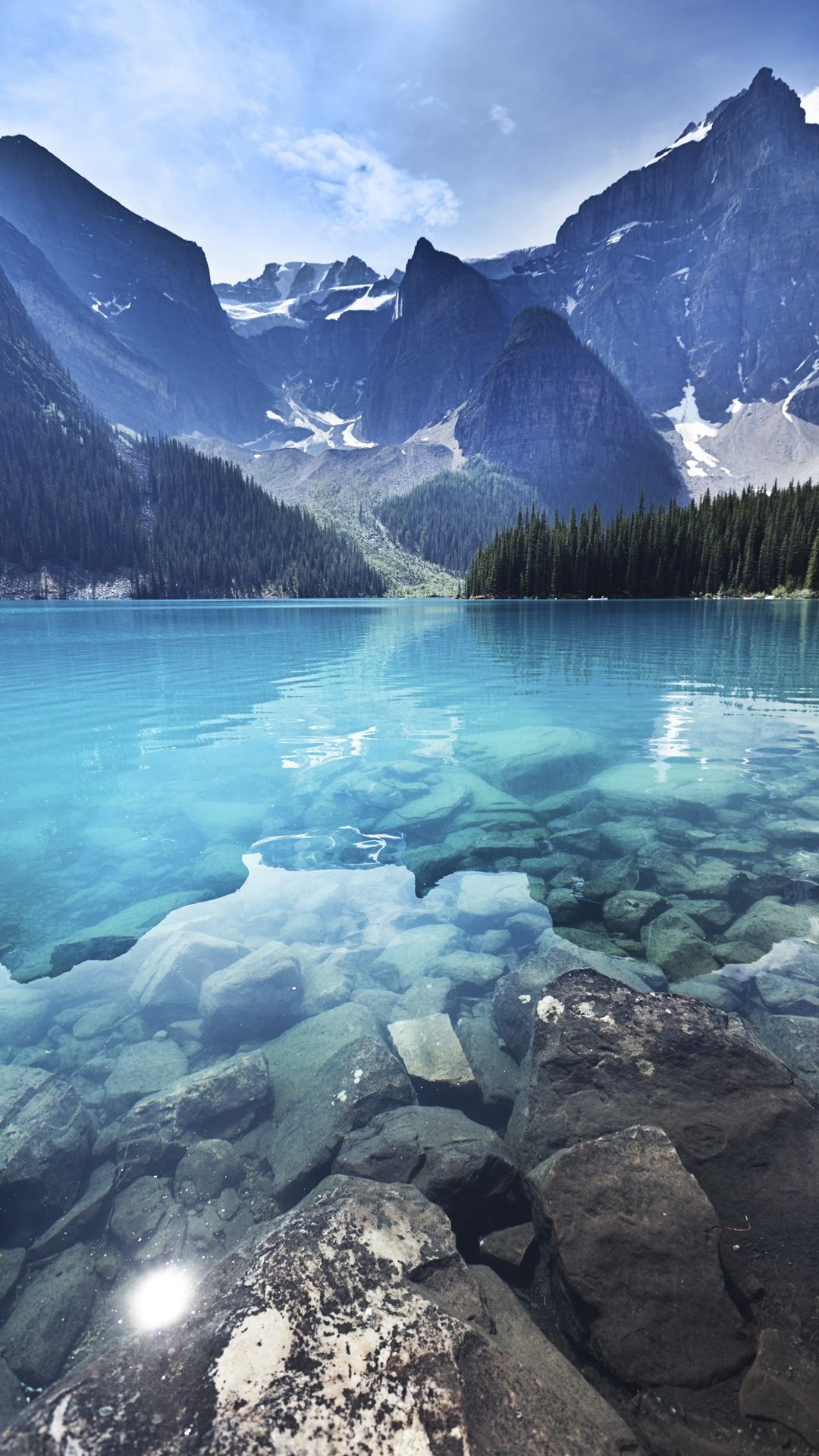 Moraine Lake Banff, Turquoise glacial water, Rocky mountain peaks Moraine Lake Banff, Turquoise glacial water, Rocky mountain peaks — 1080×1920 HD wallpaper
