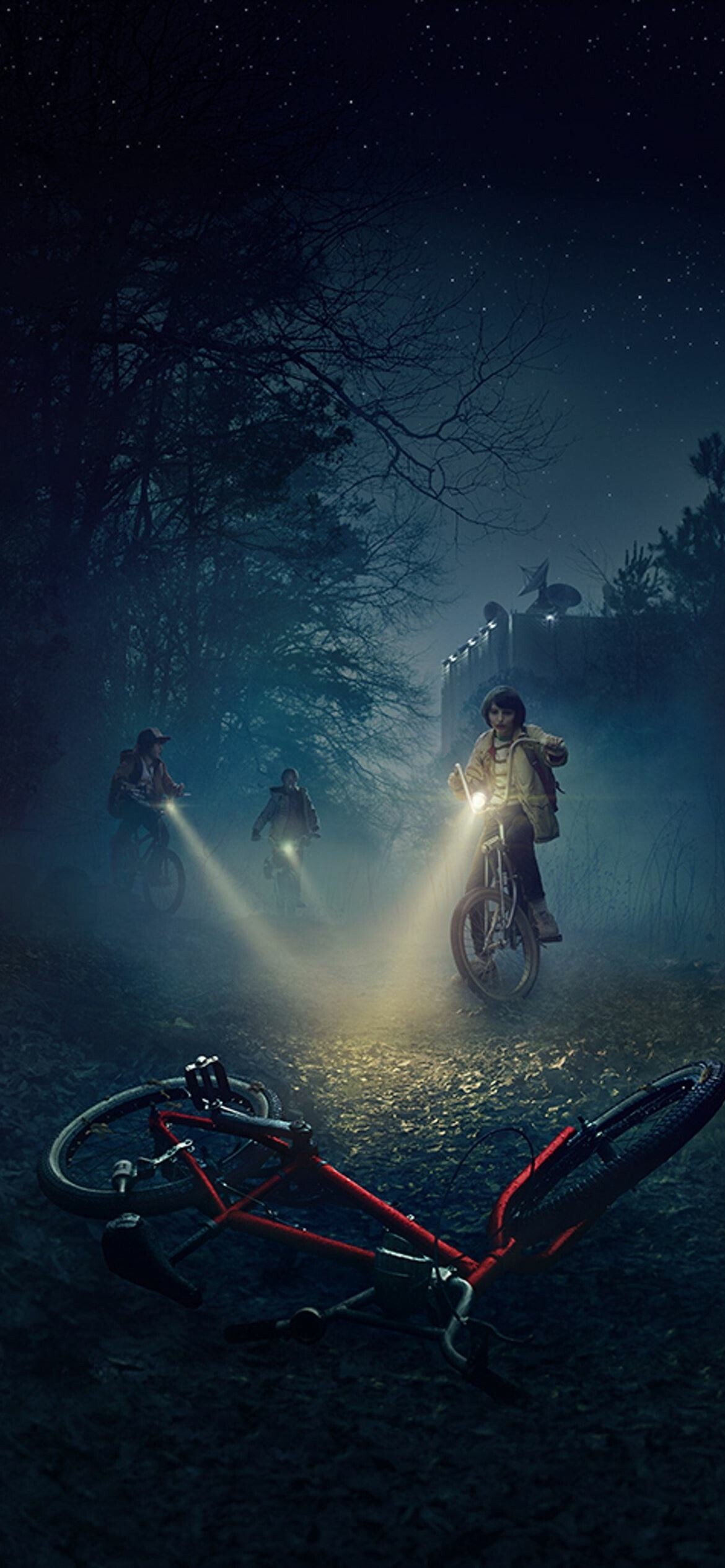 Will's abandoned bike, Boys biking at night, Flashlight beams Will's abandoned bike, Boys biking at night, Flashlight beams — 1170×2532 HD wallpaper