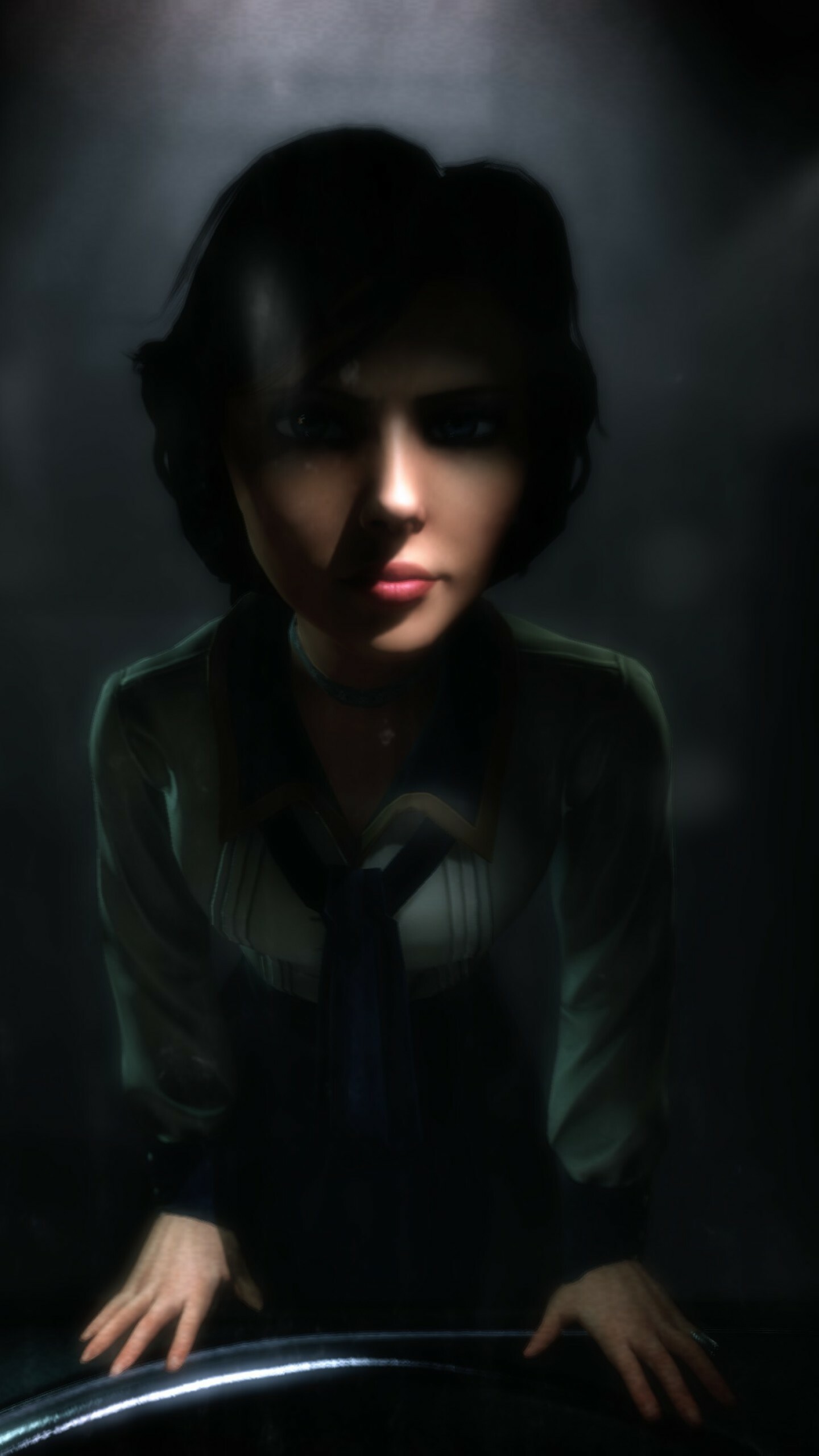 Elizabeth Bioshock Infinite, Short black hair, Blue necktie blouse Elizabeth Bioshock Infinite, Short black hair, Blue necktie blouse — 1440×2560 HD wallpaper