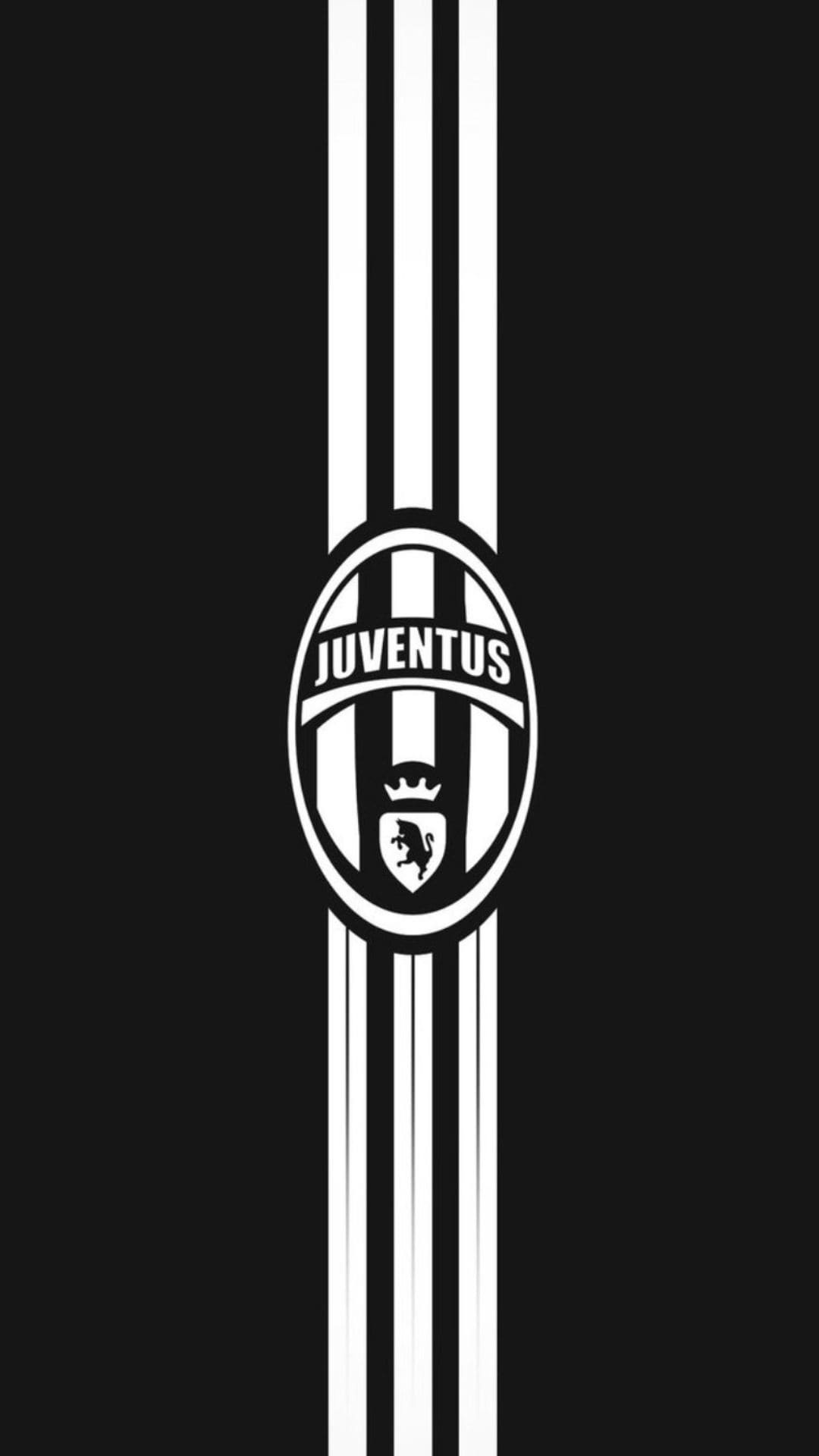 Juventus FC crest, Black white vertical stripes, Charging bull emblem Juventus FC crest, Black white vertical stripes, Charging bull emblem — 1080×1920 HD wallpaper