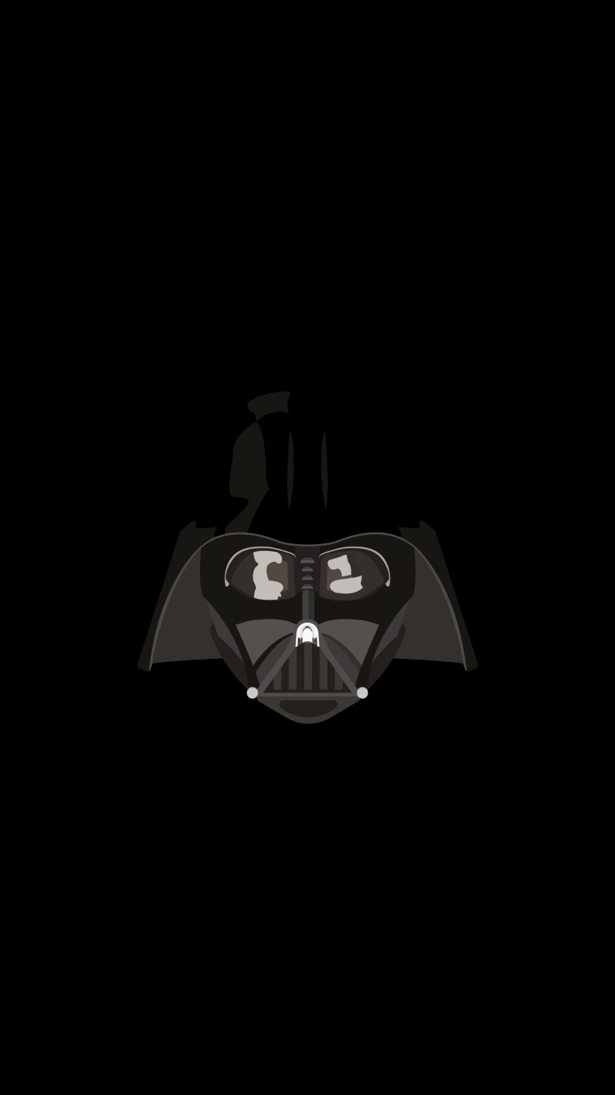 Darth Vader helmet, Minimalist flat icon, Black AMOLED background Darth Vader helmet, Minimalist flat icon, Black AMOLED background — 2160×3840 HD wallpaper