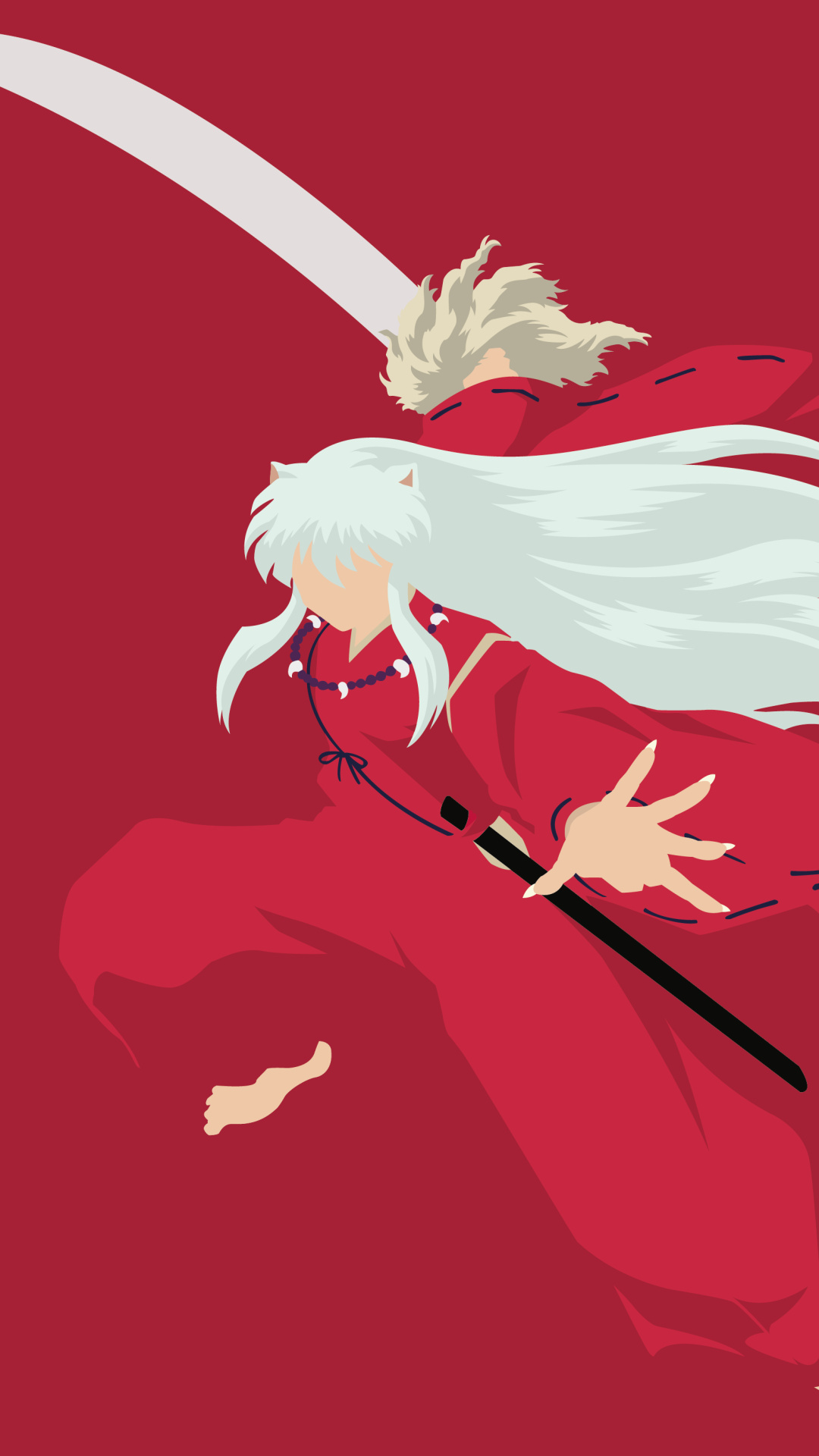 Inuyasha, Tessaiga sword, Red backdrop Inuyasha, Tessaiga sword, Red backdrop — 1080×1920 HD wallpaper