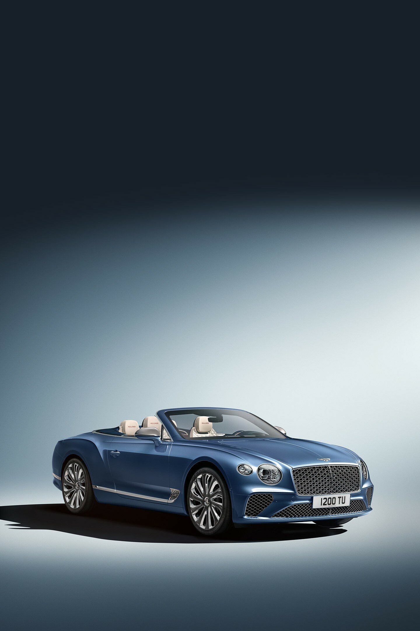 Bentley Continental GT Convertible, 1200 TU plate, Blue luxury cabriolet Bentley Continental GT Convertible, 1200 TU plate, Blue luxury cabriolet — 1440×2160 HD wallpaper