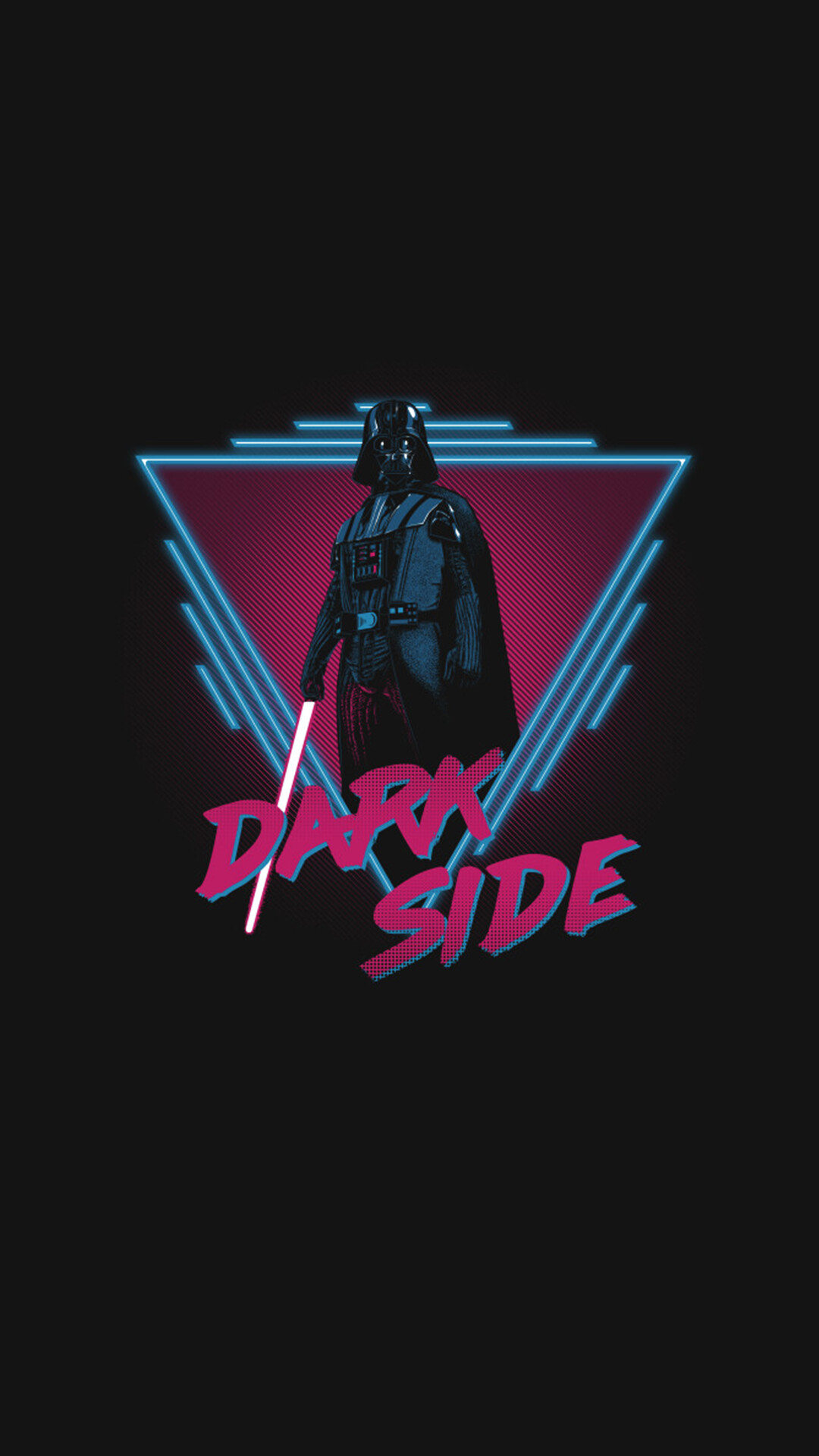 Darth Vader, Sith, Galactic Empire, Dark Side neon sign, Retrowave triangle Darth Vader, Sith, Galactic Empire, Dark Side neon sign, Retrowave triangle — 1080×1920 HD wallpaper