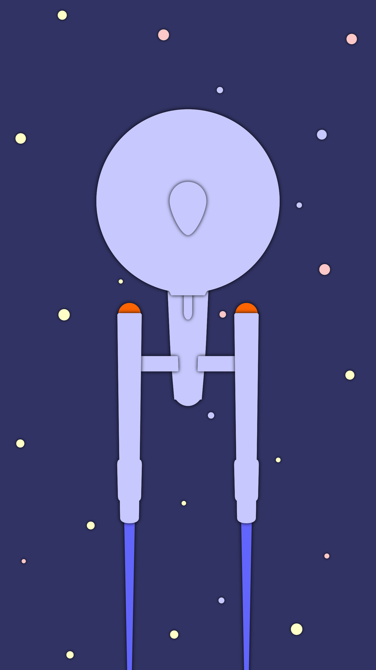 USS Enterprise minimalist illustration, Flat vector starship, Purple starry sky USS Enterprise minimalist illustration, Flat vector starship, Purple starry sky — 1440×2560 HD wallpaper