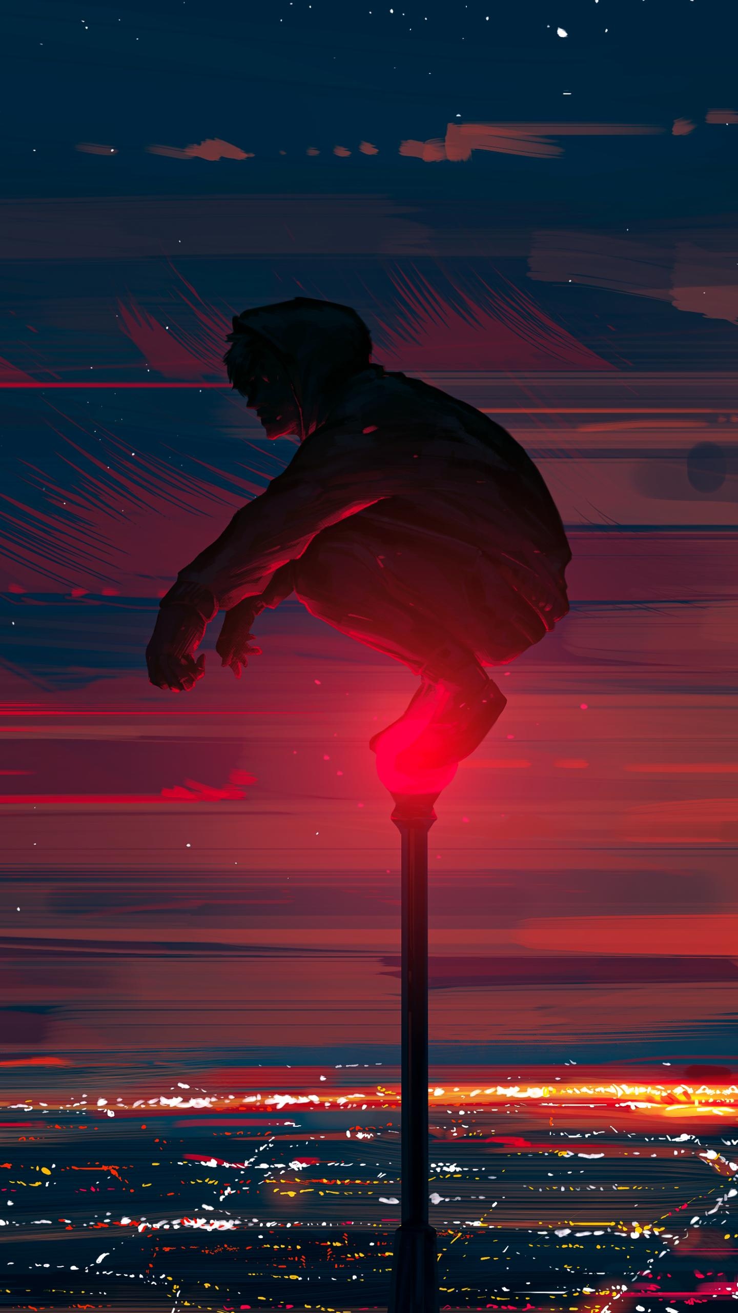 Night scenery, Anime Phone Wallpaper, HD Phone Night scenery, Anime Phone Wallpaper, HD Phone — 1440×2560 HD wallpaper