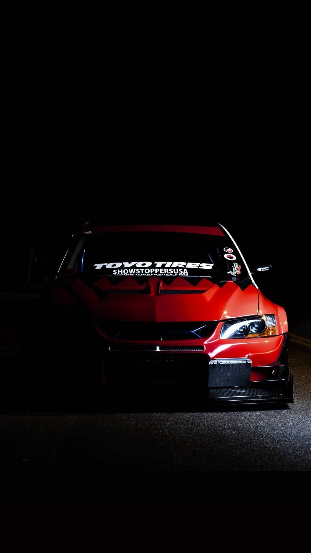 Mitsubishi Lancer Evo IX, Toyo Tires ShowstoppersUSA, Red front bumper Mitsubishi Lancer Evo IX, Toyo Tires ShowstoppersUSA, Red front bumper — 1080×1920 HD wallpaper