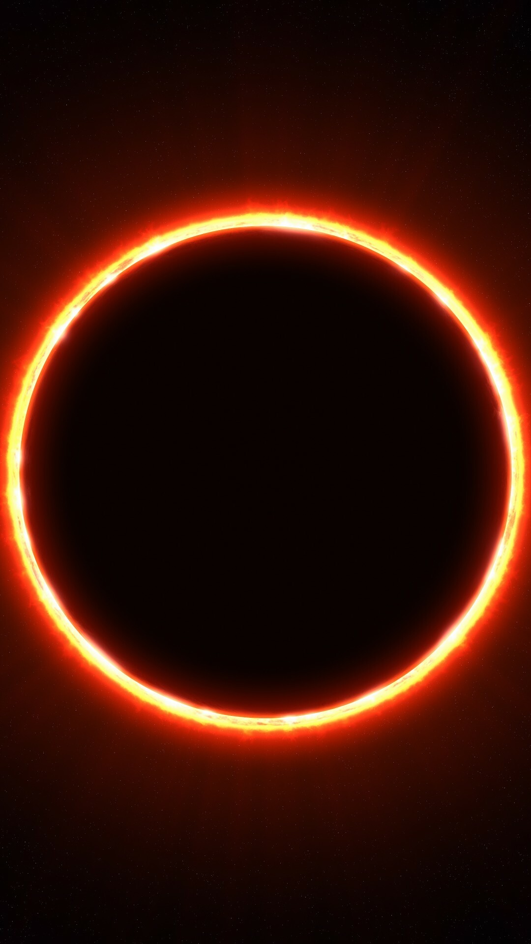 Annular solar eclipse, Fiery orange ring, Black cosmic sky Annular solar eclipse, Fiery orange ring, Black cosmic sky — 1080×1920 HD wallpaper