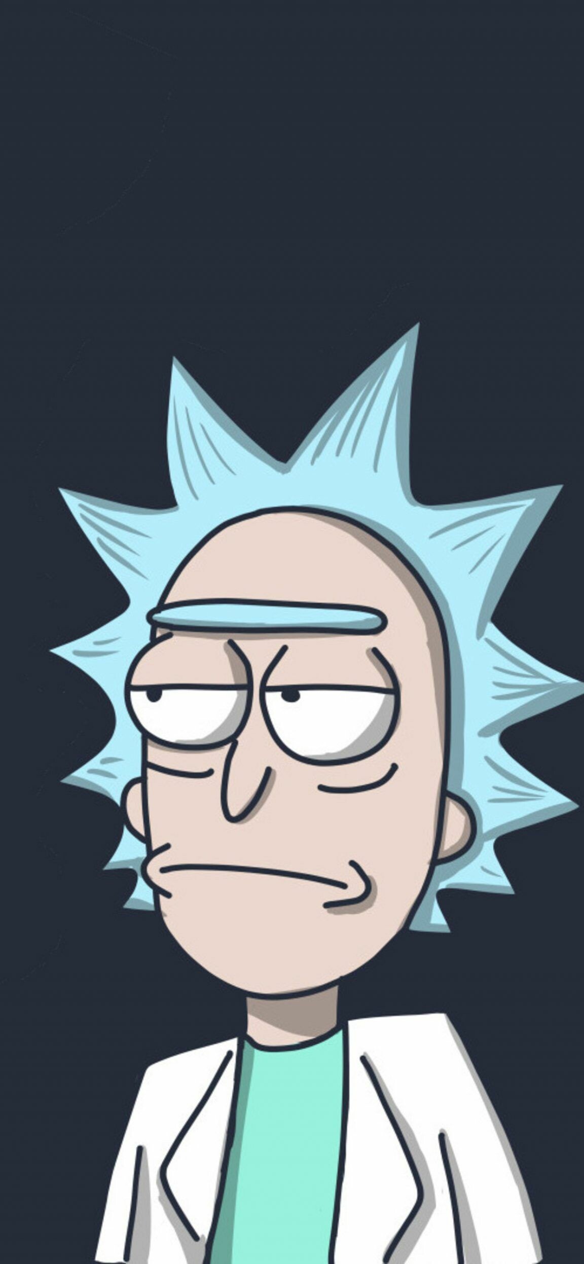Rick Sanchez, Lab coat, Vector cartoon portrait — 1152×2493 HD wallpaper