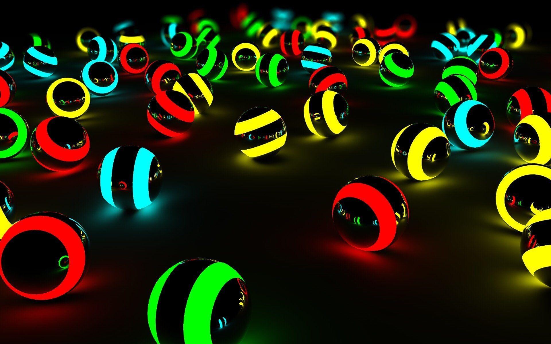 Balls, Glow in the Dark Wallpaper, HD Desktop — 1920×1200 HD wallpaper