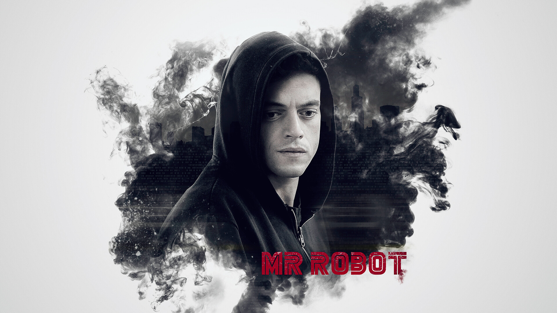 Elliot Alderson, MR ROBOT, Black hoodie smoke — 1920×1080 HD wallpaper