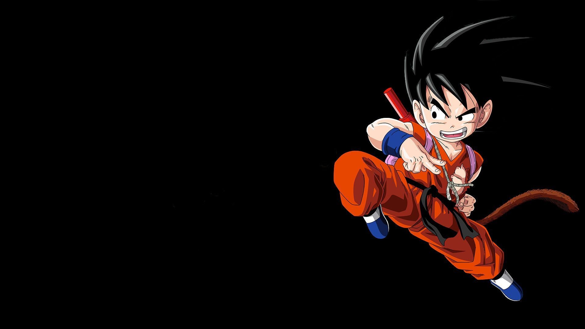 Kid Goku, Power Pole, Monkey tail — 1920×1080 HD wallpaper