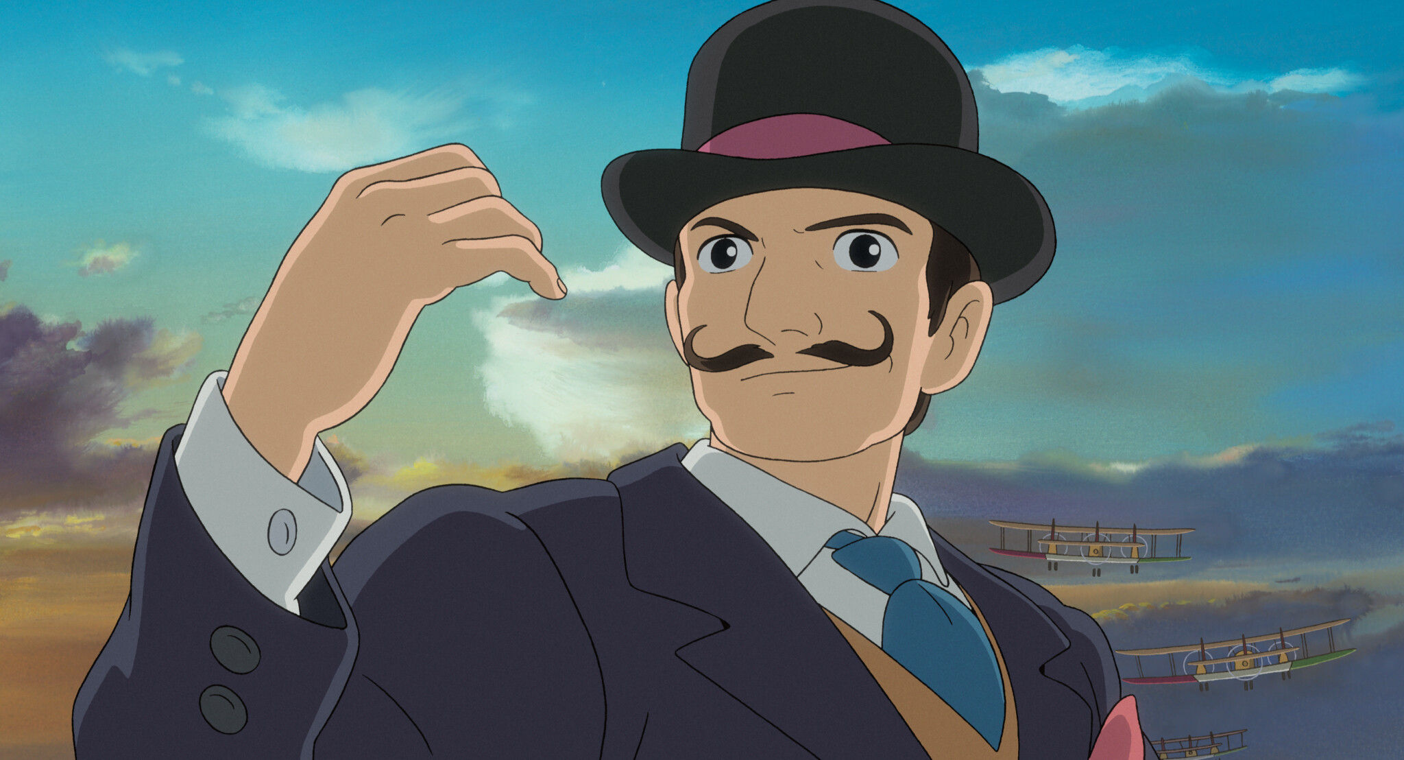 Giovanni Battista Caproni, The Wind Rises Wallpaper, HD Desktop — 2048×1108 HD wallpaper