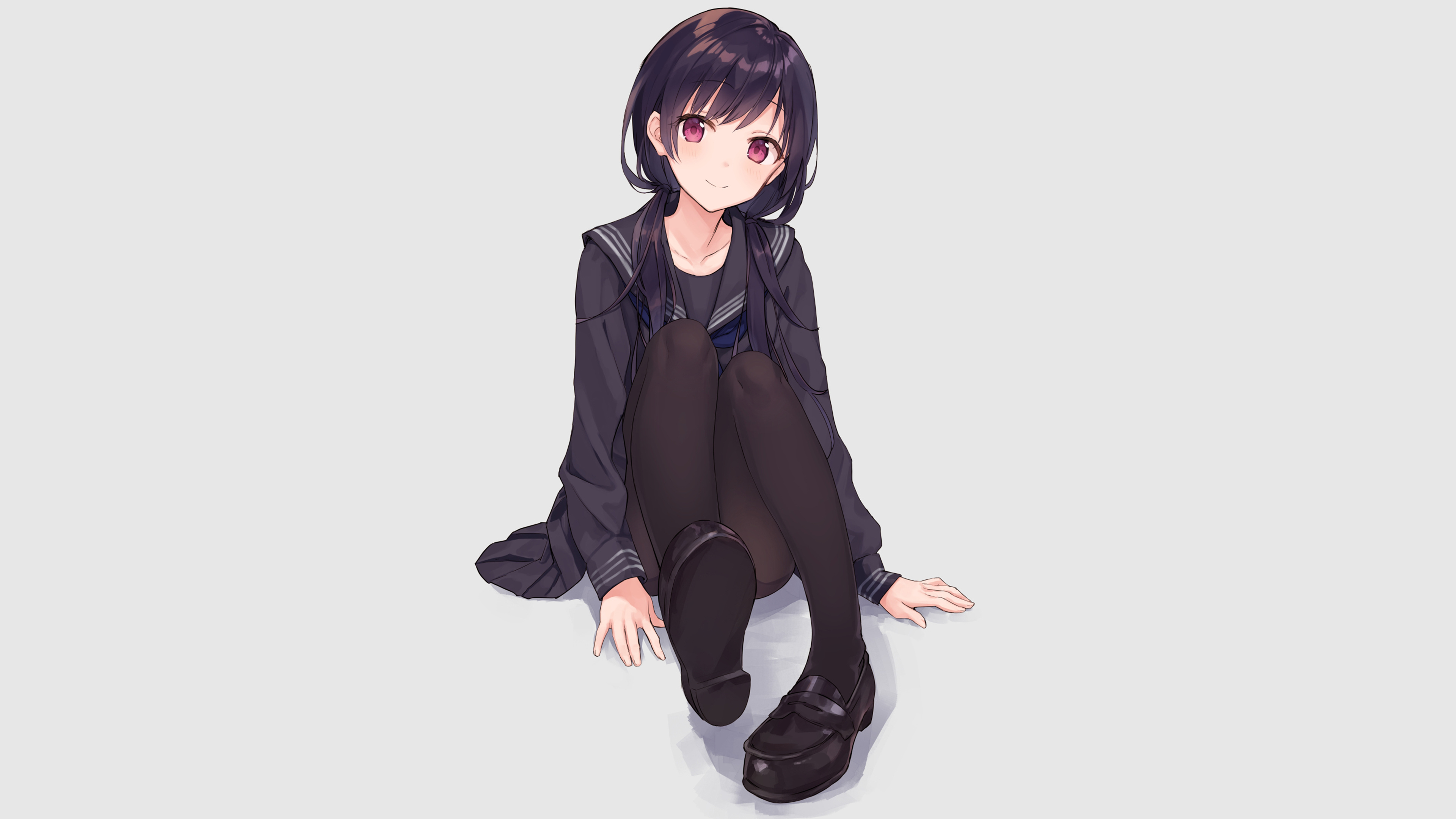 Anime school girl, Cute Backgrounds Wallpaper, 4K Desktop — 3840×2160 HD wallpaper