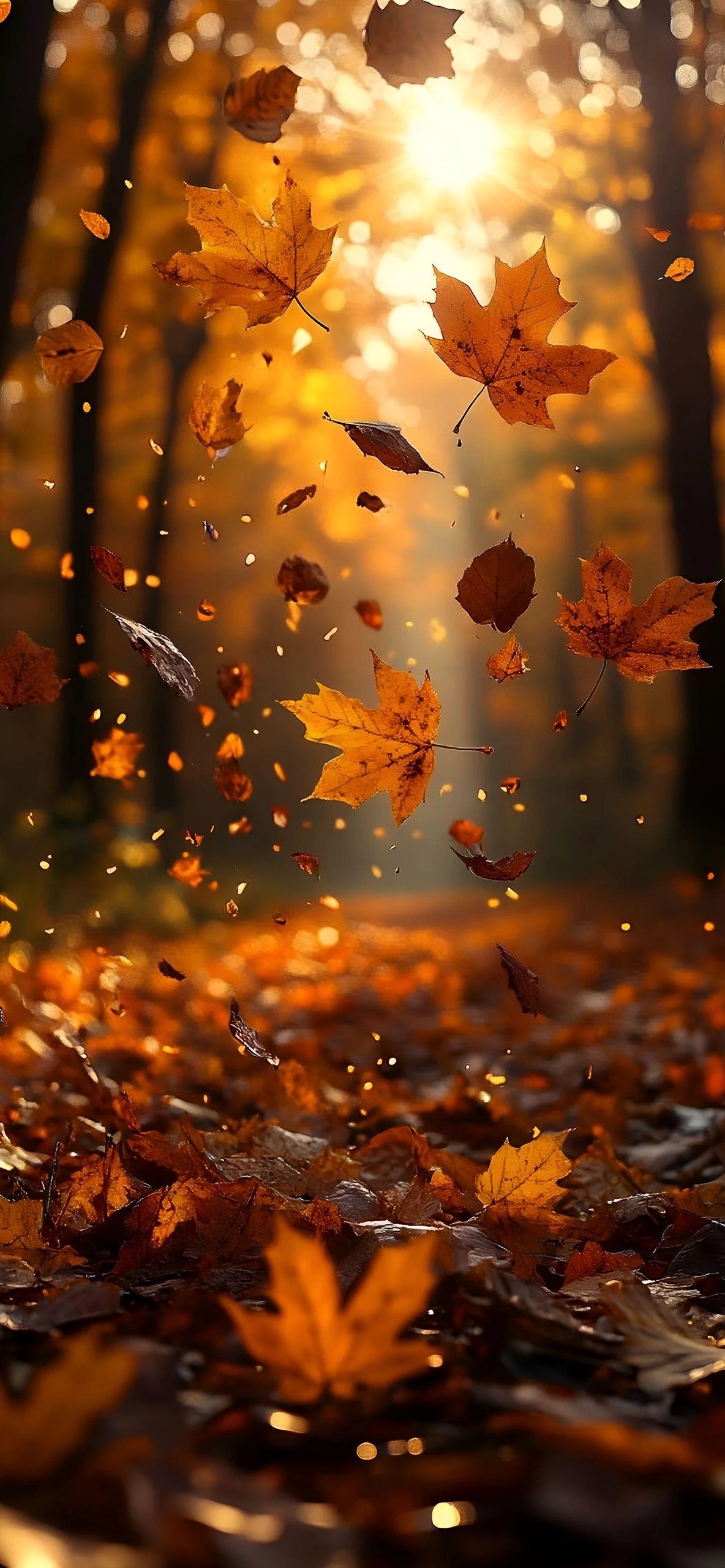 Autumn Leaves 4K Wallpaper Autumn Leaves 4K Wallpaper — 1184×2560 HD wallpaper