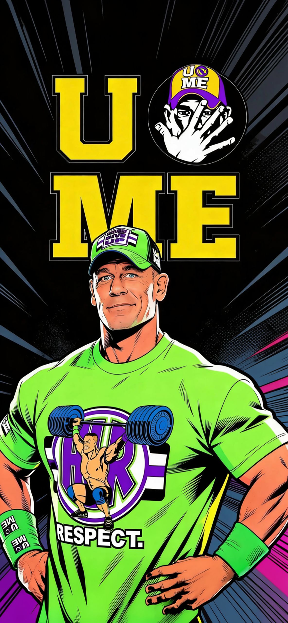 John Cena 'U Can't See Me' & 'Never Give Up' Attitude Era 4K Wallpaper John Cena 'U Can't See Me' & 'Never Give Up' Attitude Era 4K Wallpaper — 1184×2560 HD wallpaper
